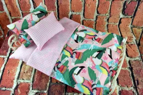 18 inch Doll Bedding - Pink Mattress and Bedding Set for 18-20 inch Dolls - Baby Doll Accessory