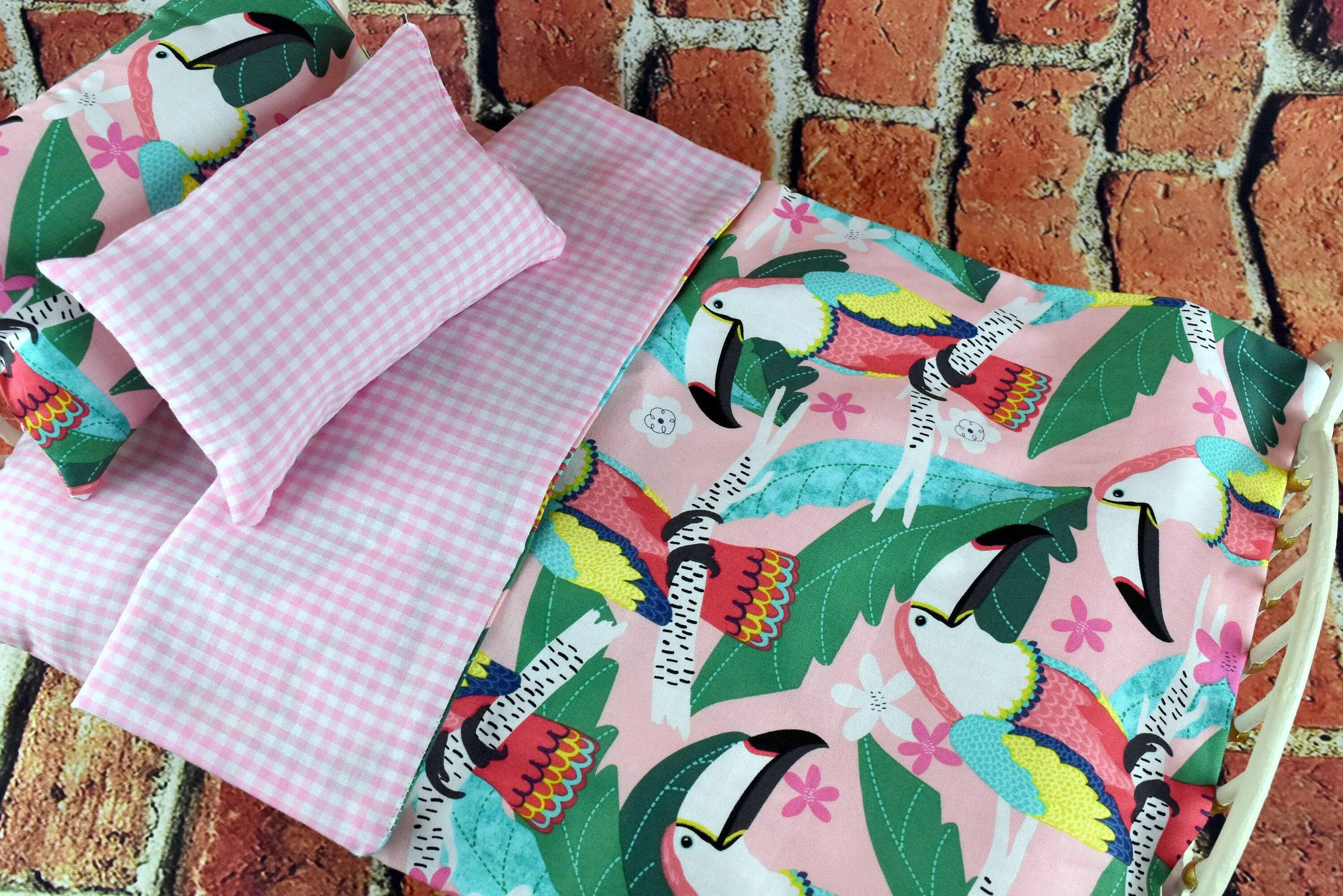 18 inch Doll Bedding - Pink Mattress and Bedding Set for 18-20 inch Dolls - Baby Doll Accessory