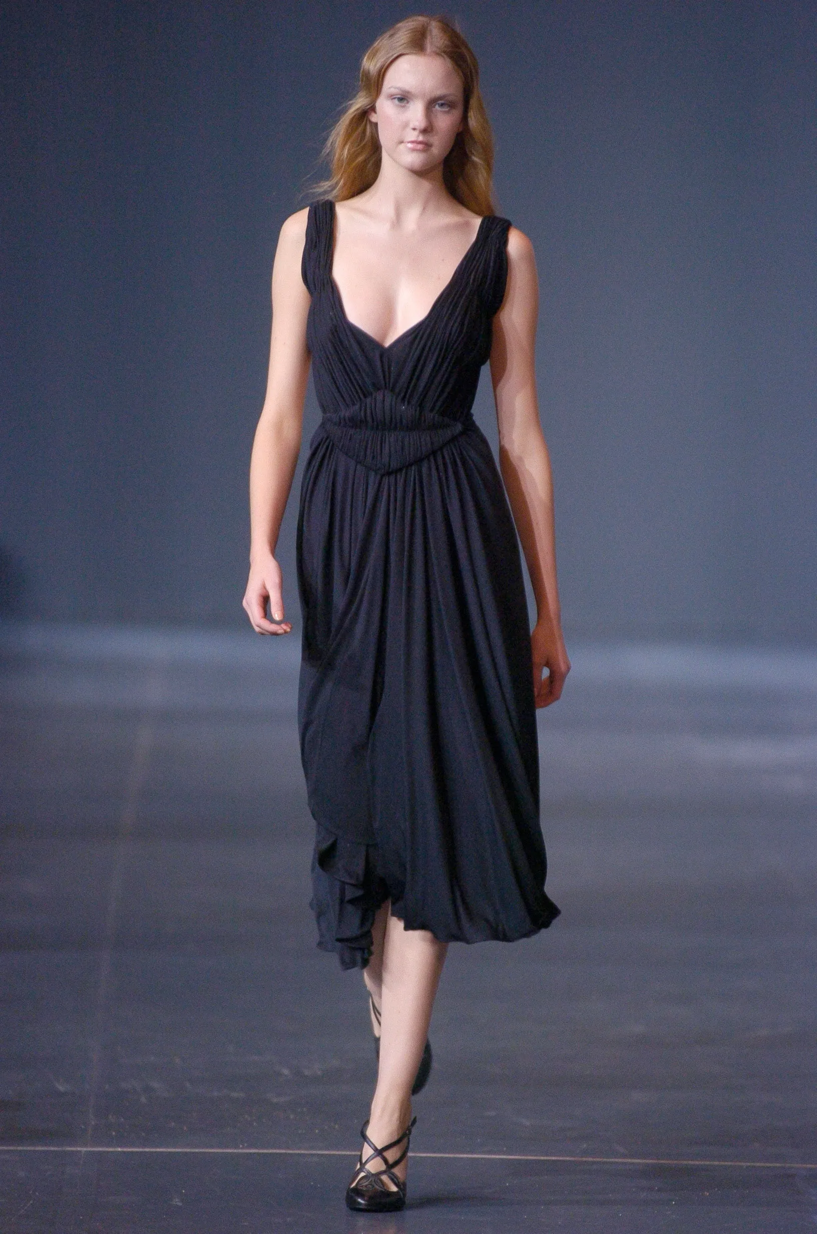 2005 Sophia Kokosalaki Gathered Jersey Gown