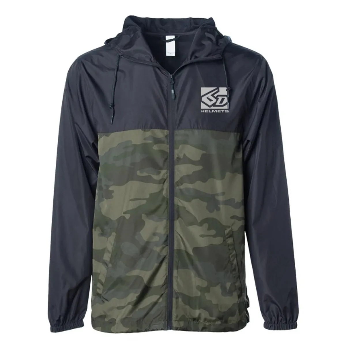 6D Windbreaker Black / Green Camo