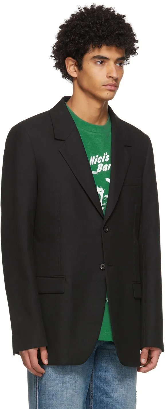 Acne Studios Black Viscose Classic Blazer