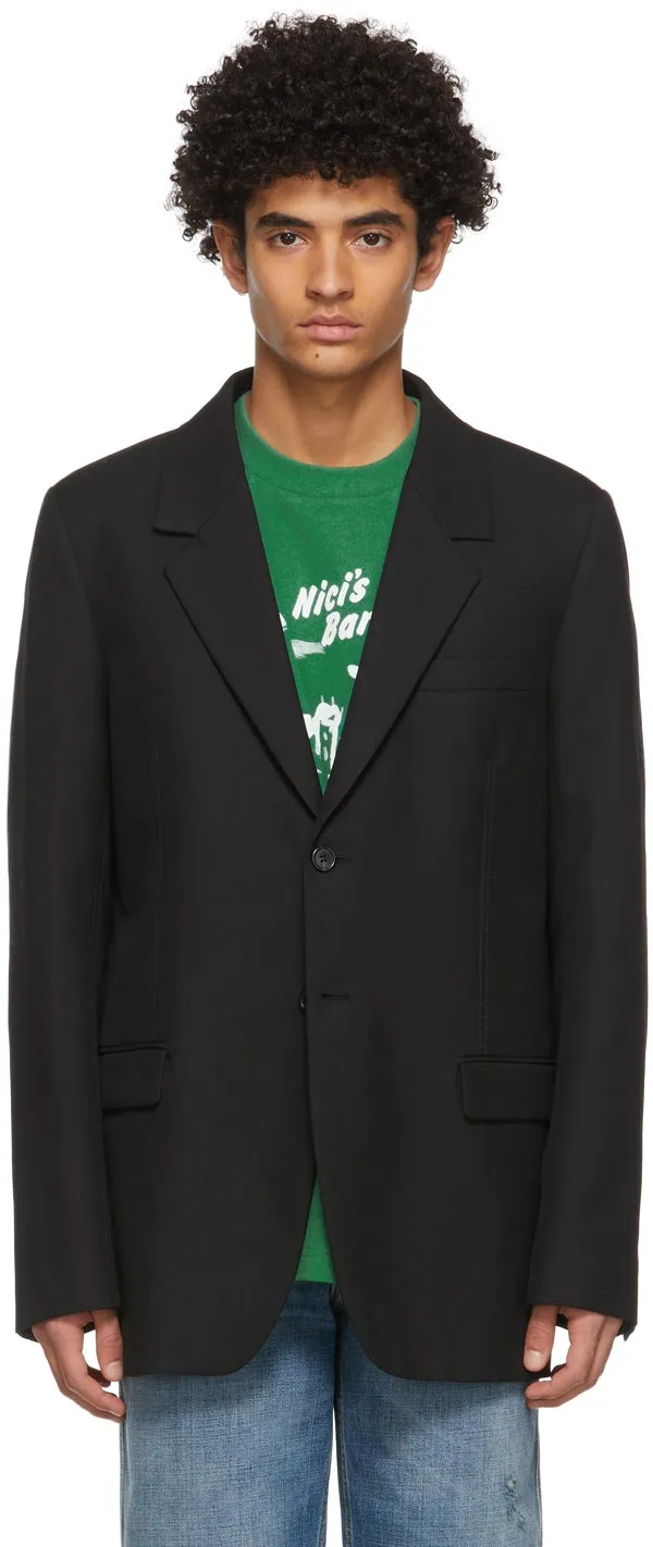 Acne Studios Black Viscose Classic Blazer
