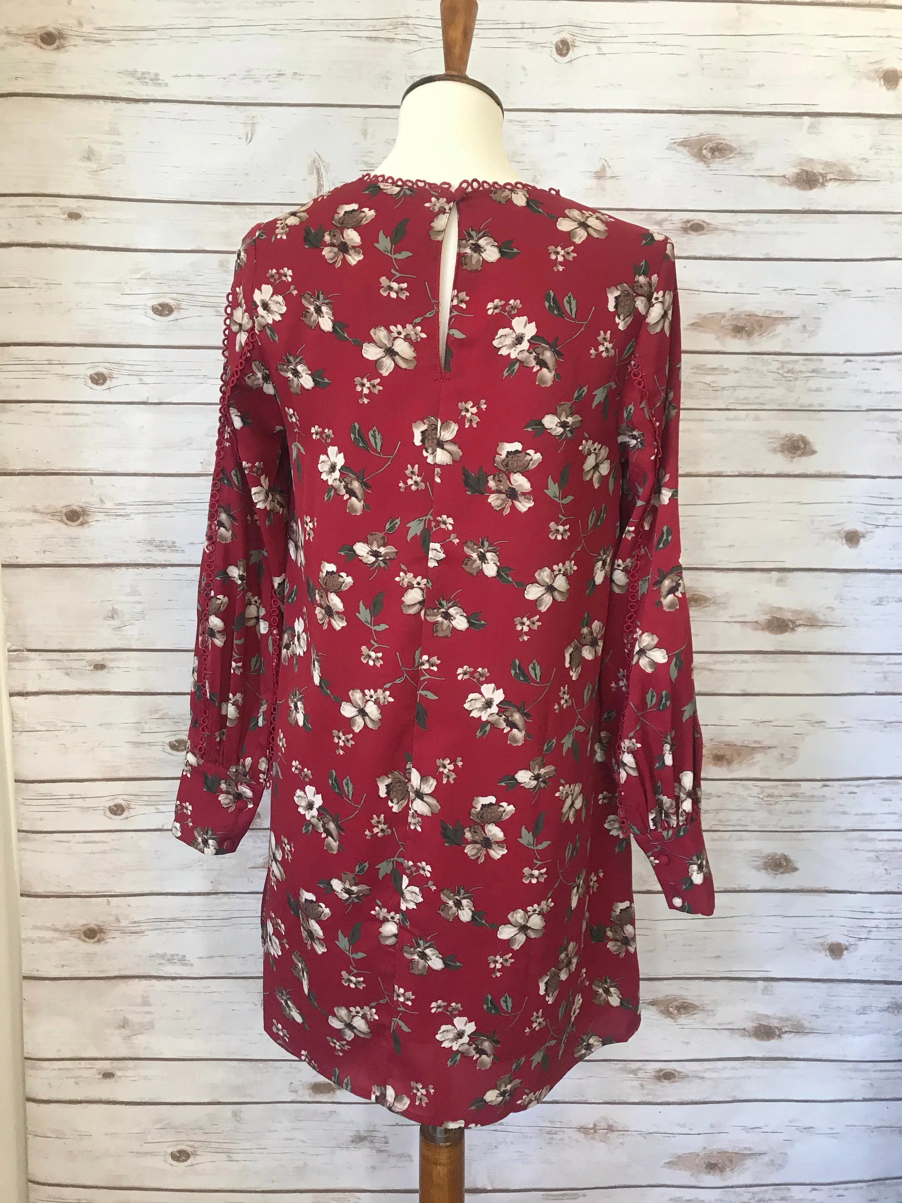 Addison Floral Red Dress
