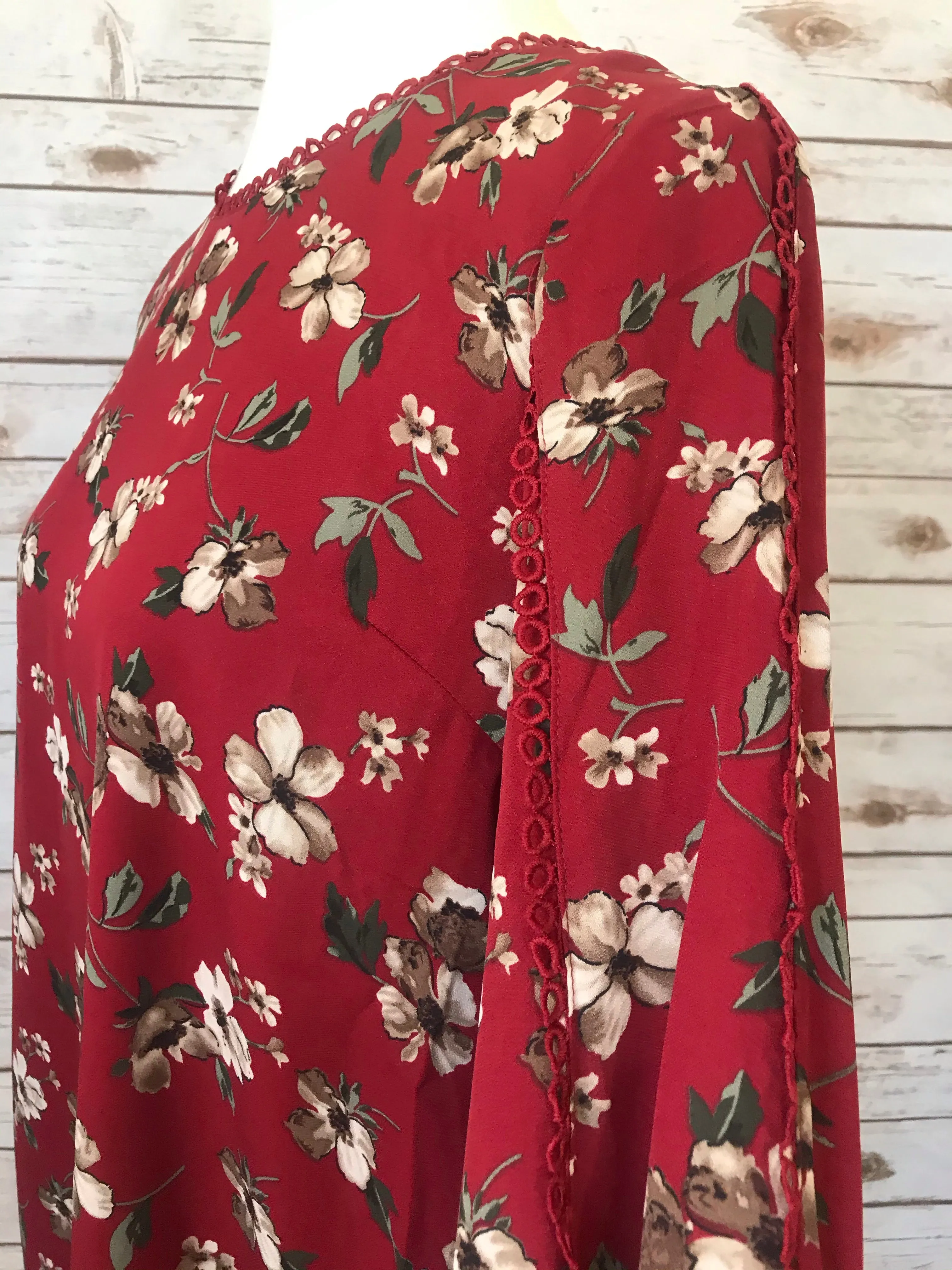 Addison Floral Red Dress