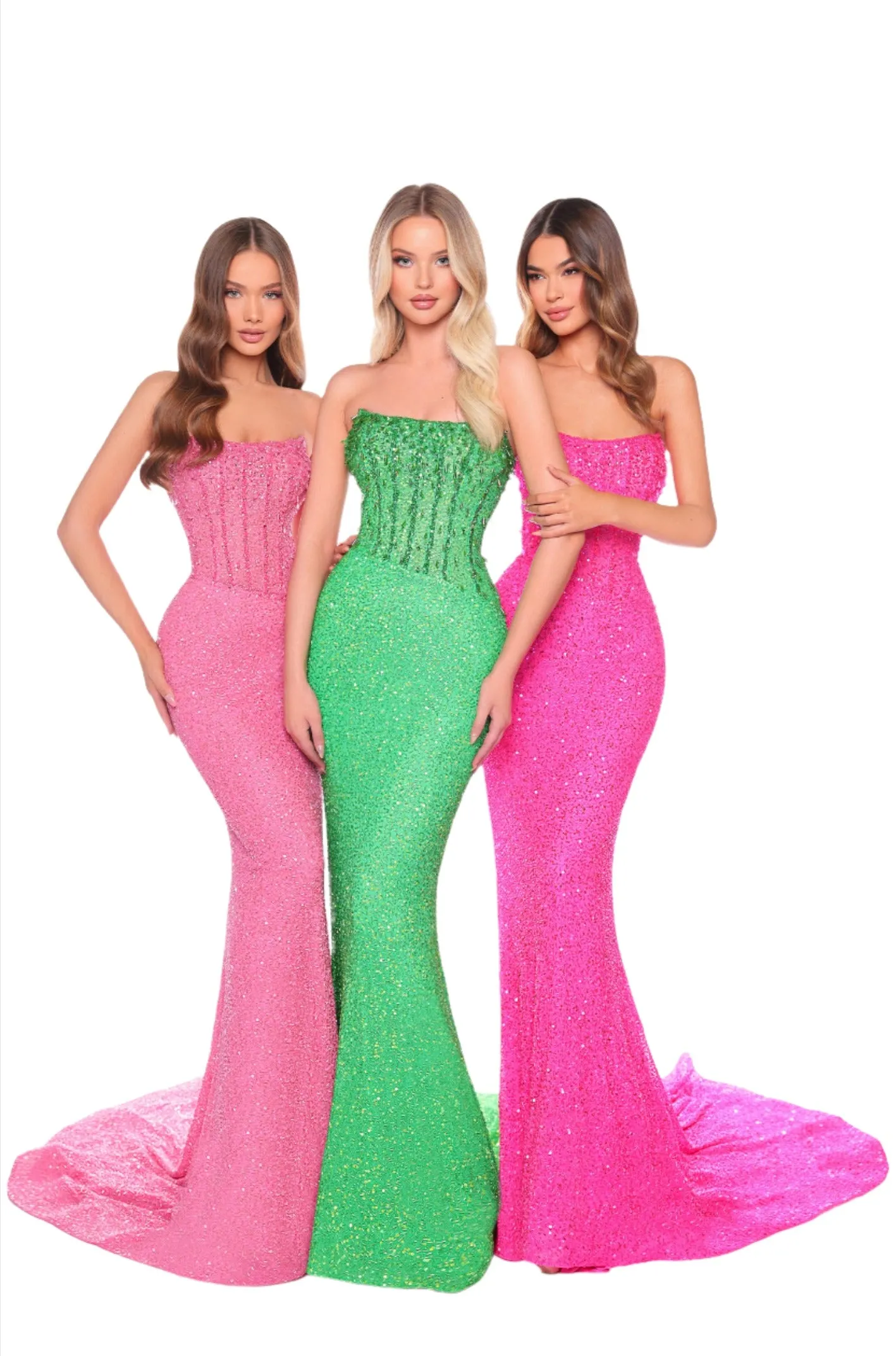 Amarra 88110 Beaded Sequin Pageant Dress Formal Evening Gown Strapless Corset Bodice