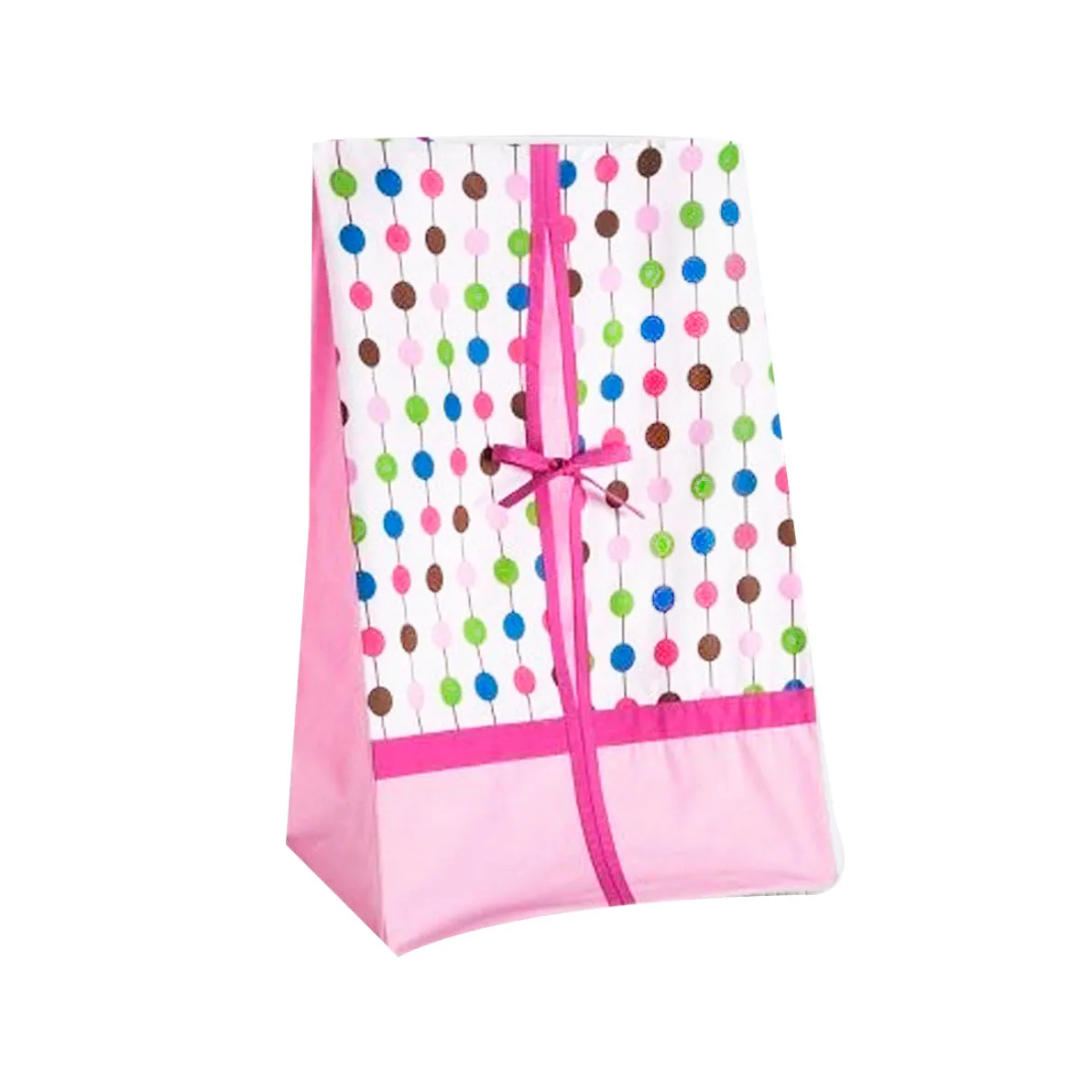 Bacati - Botanical Floral Birds 4-Piece Crib Bedding Set with Diaper Stacker - Pink/Multi Girls