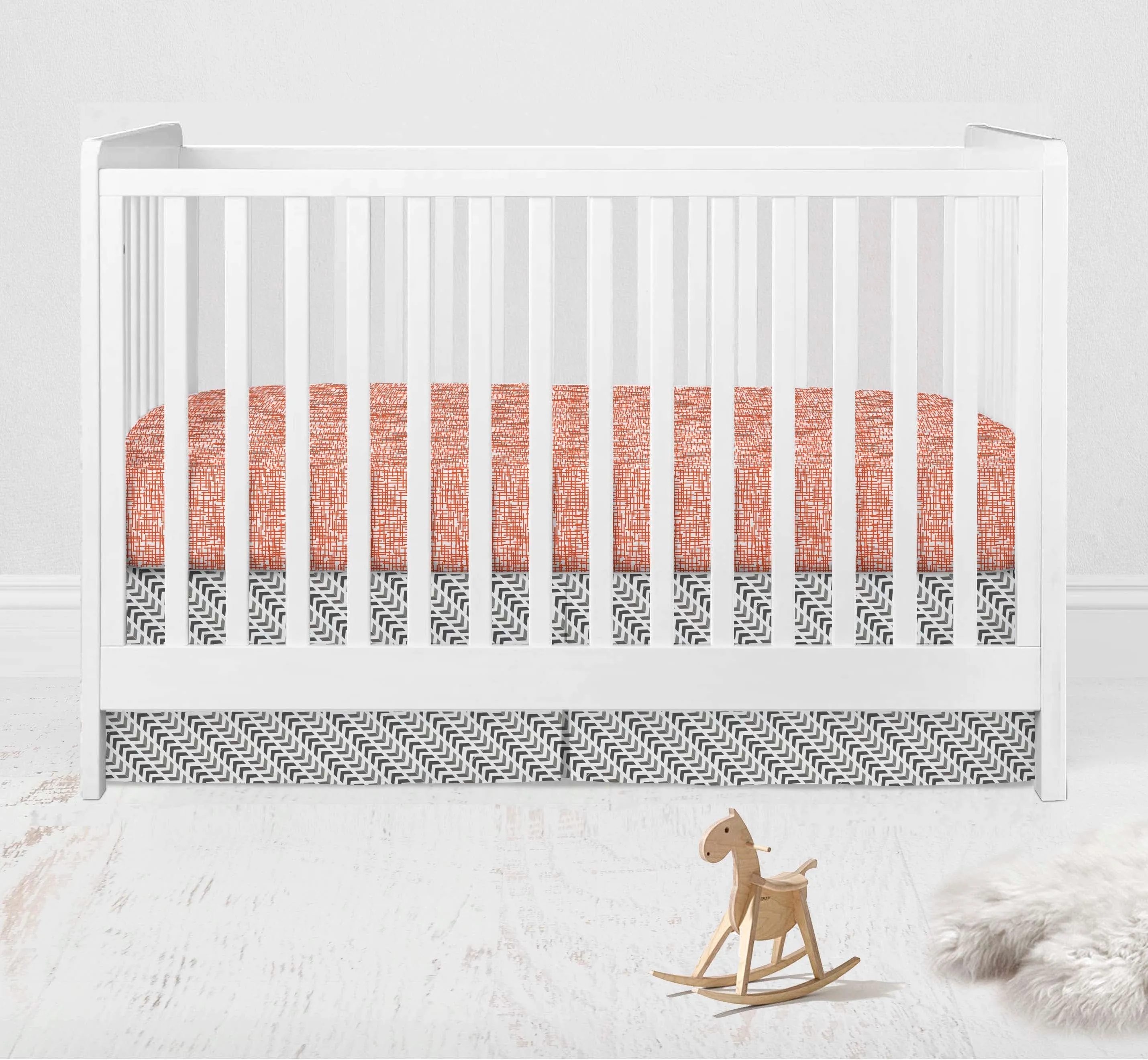 Bacati - Construction 3-Piece Crib Bedding Set - Yellow/Orange/Blue/Grey Boys