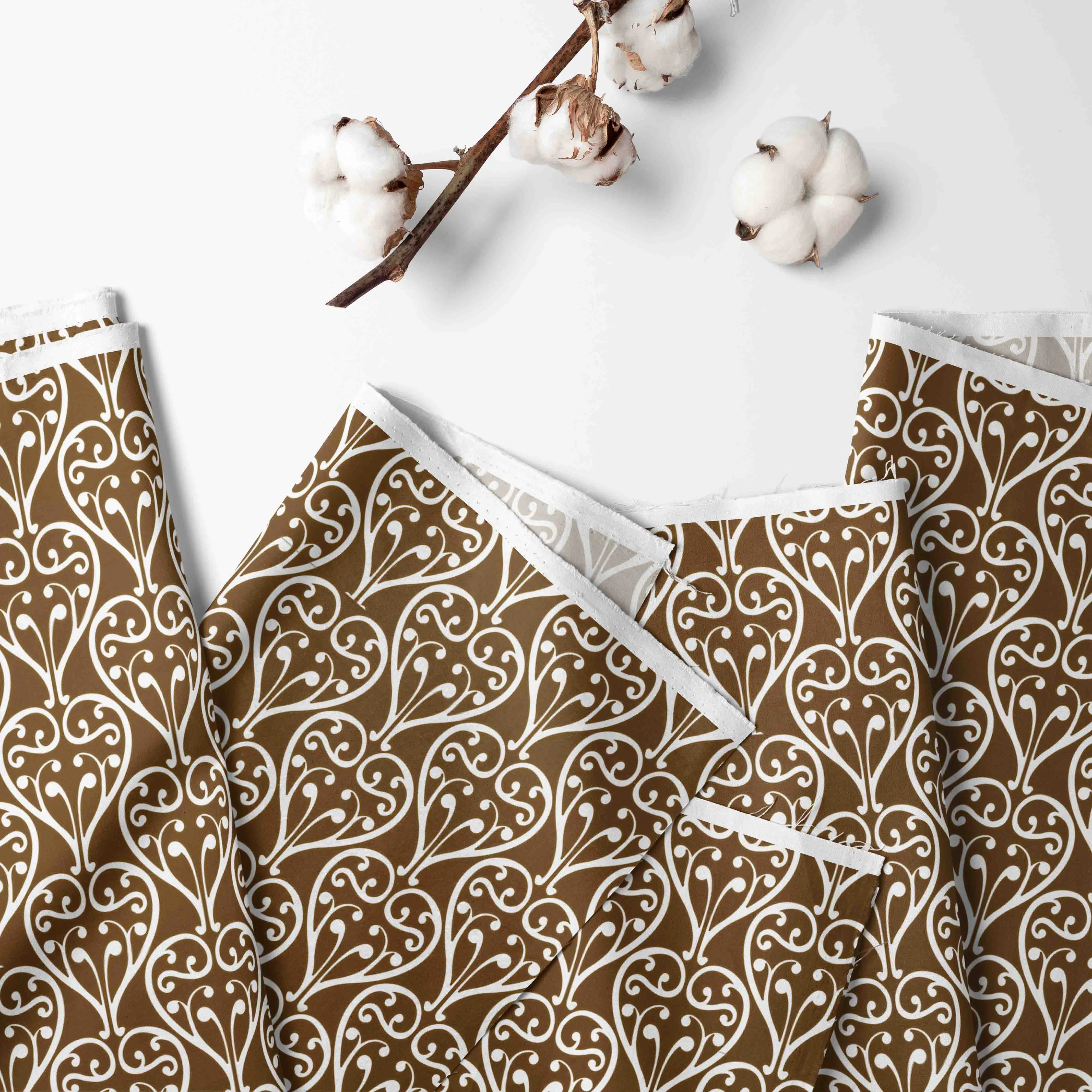 Bacati - Damask Floral 4-Piece Crib Bedding Set with Diaper Stacker - Pink/Chocolate Girls