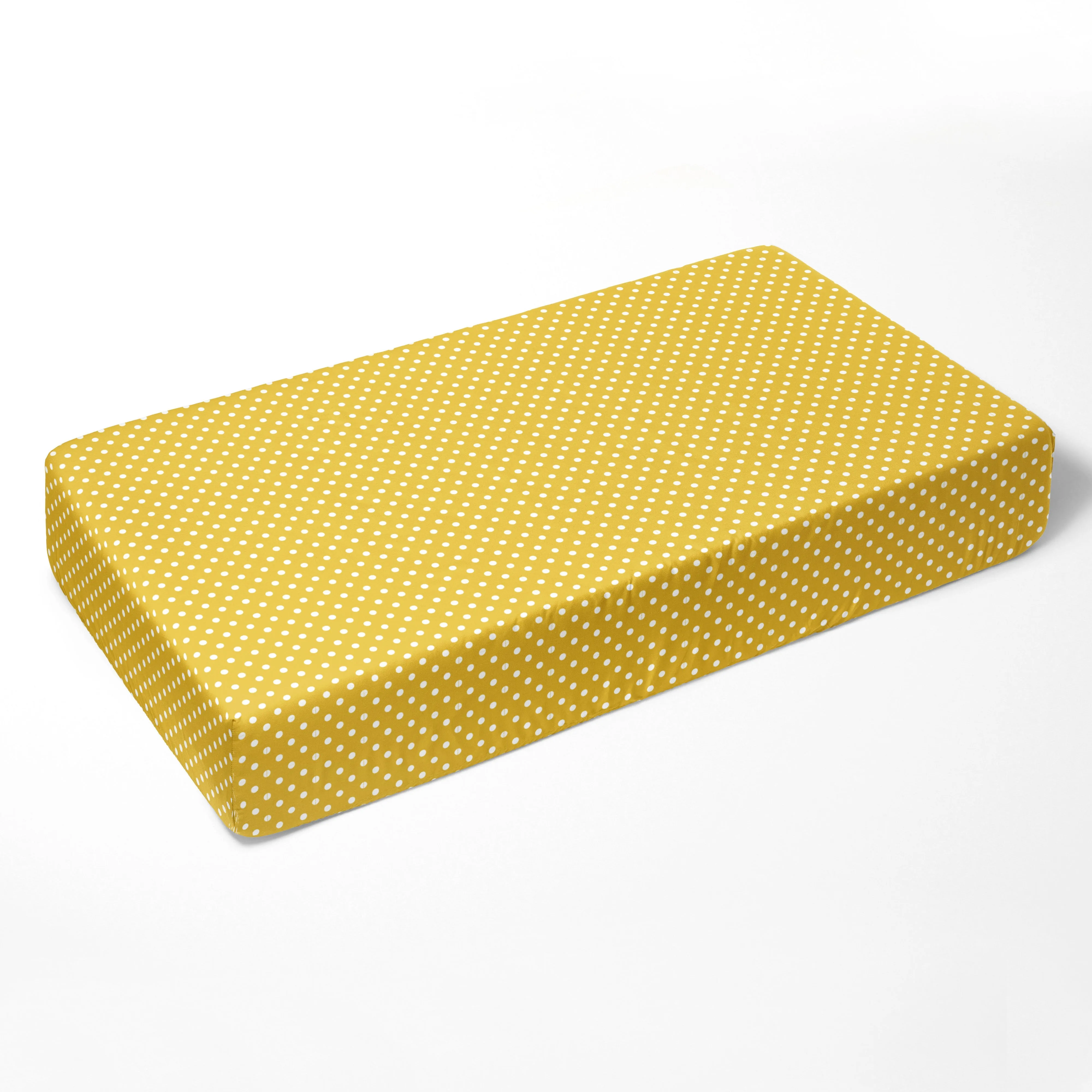 Bacati - Dots Pin Stripes 3-Piece Crib Bedding Set - Grey/Yellow Unisex