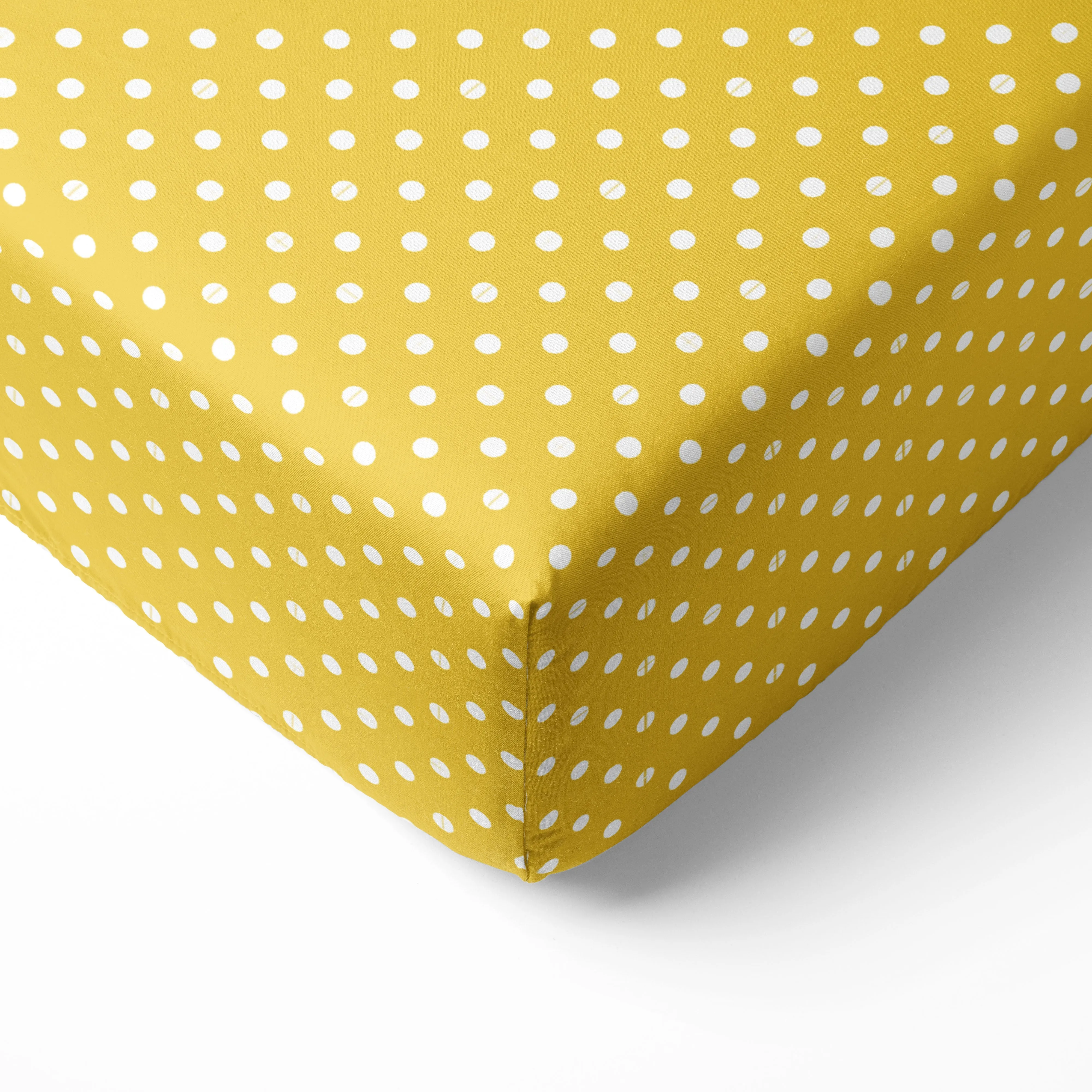 Bacati - Dots Pin Stripes 3-Piece Crib Bedding Set - Grey/Yellow Unisex