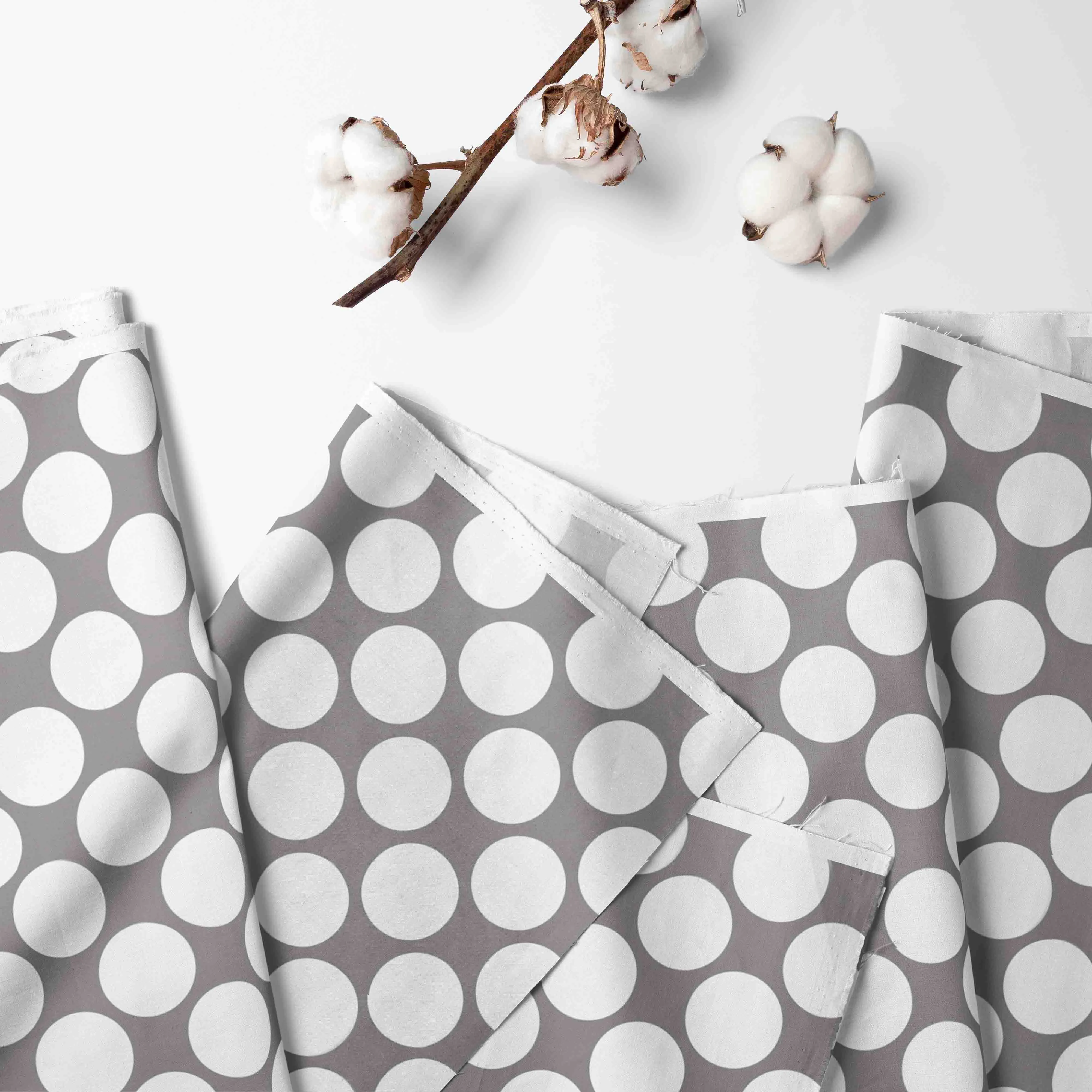 Bacati - Dots Pin Stripes 3-Piece Crib Bedding Set - Grey/Yellow Unisex