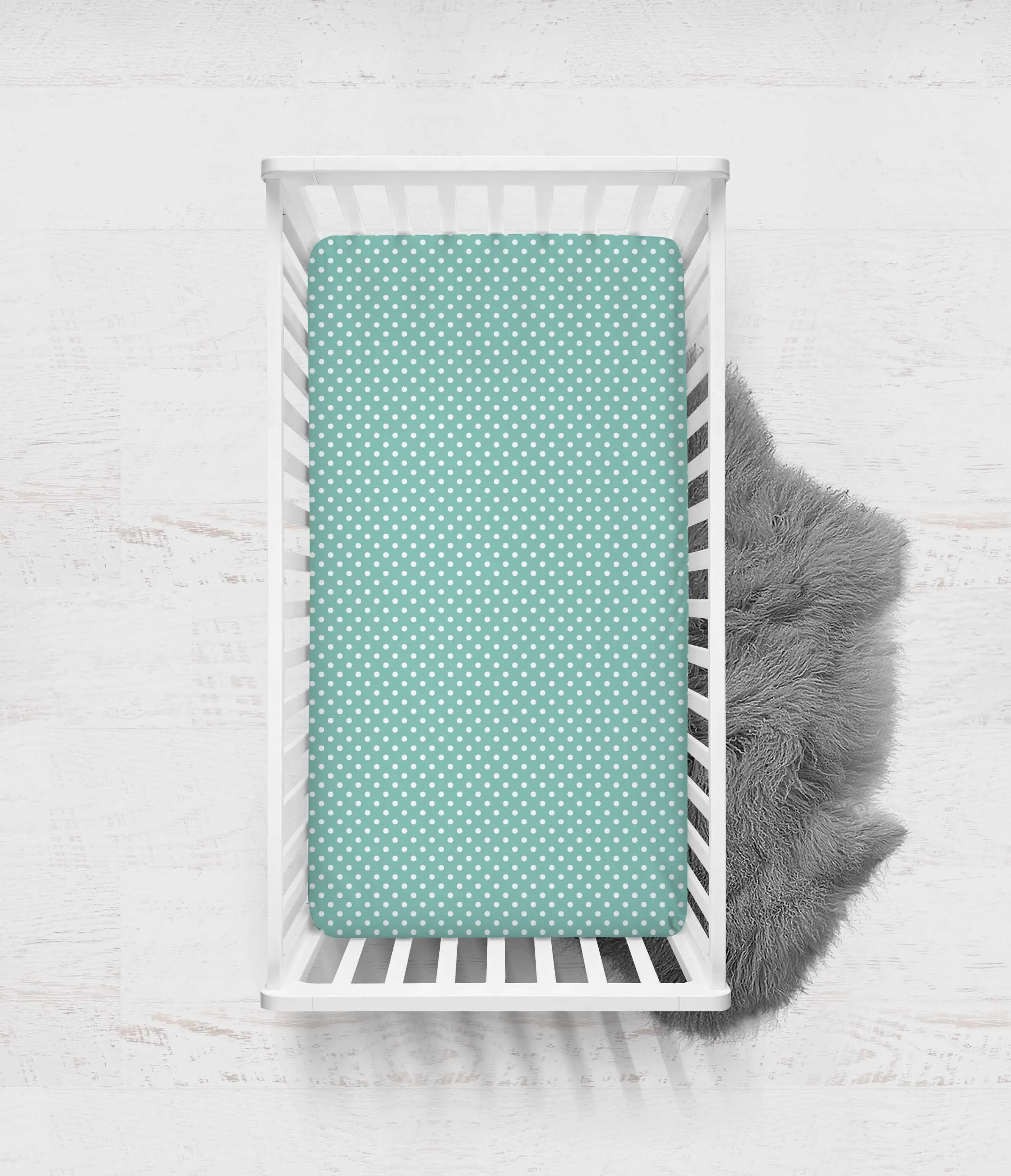 Bacati - Elephants 4-Piece Crib Bedding Set with Diaper Caddy - Mint/Yellow/Grey Unisex