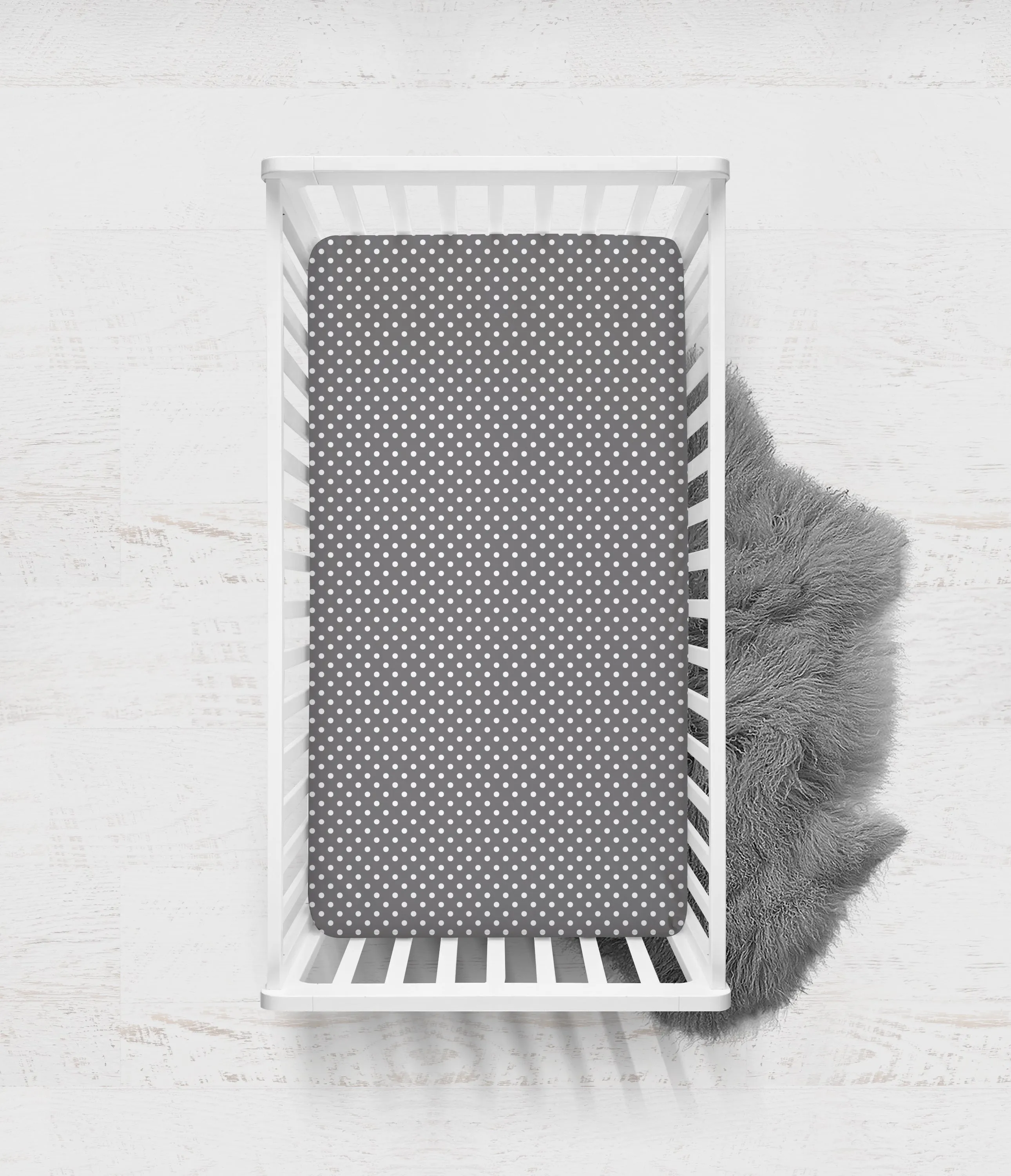 Bacati - Elephants 6-Piece Crib Bedding Set with Crib Rail Guard - White/Grey Unisex