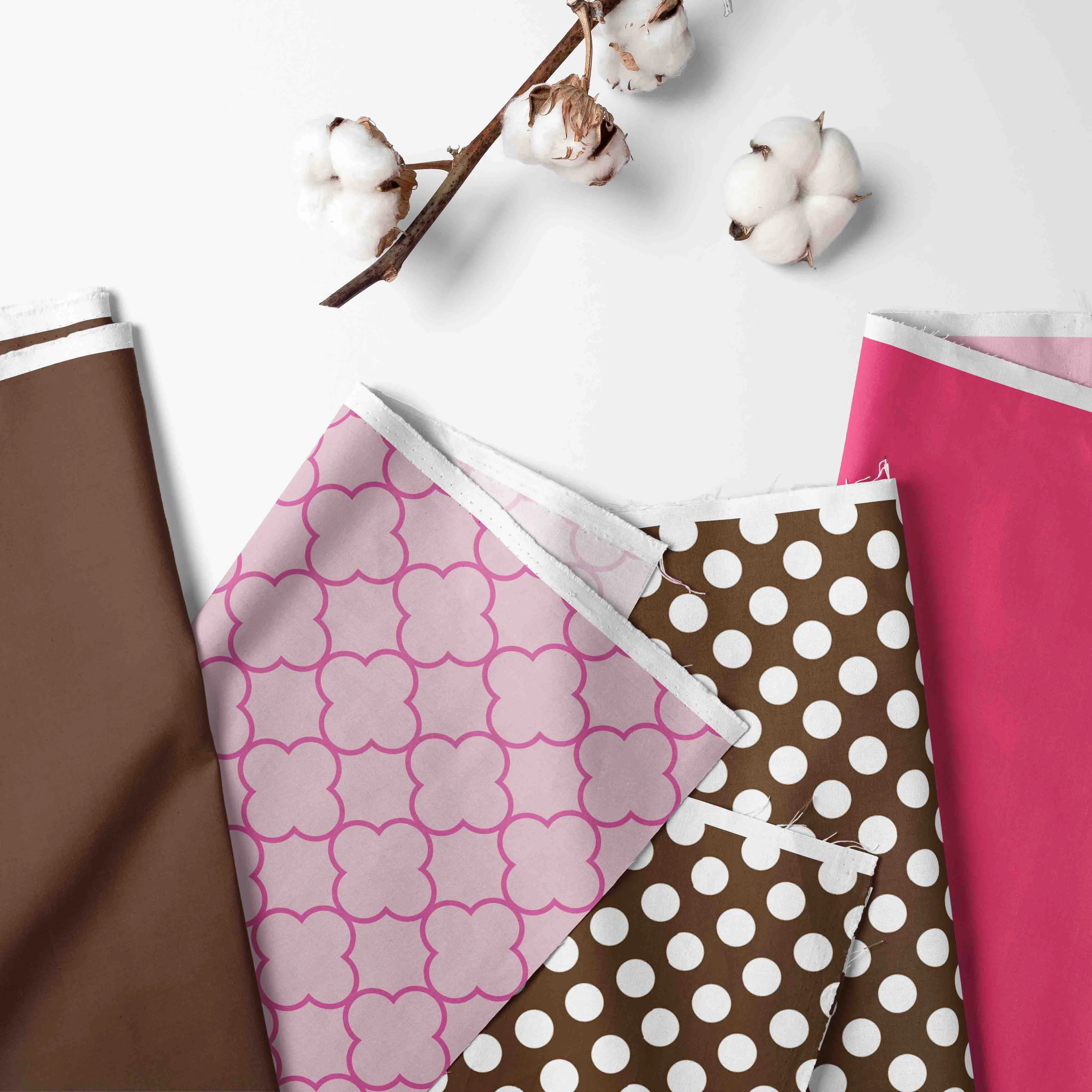 Bacati - Ladybugs 10-Piece Crib Bedding Set with Two Crib Sheets - Pink/Chocolate Girls
