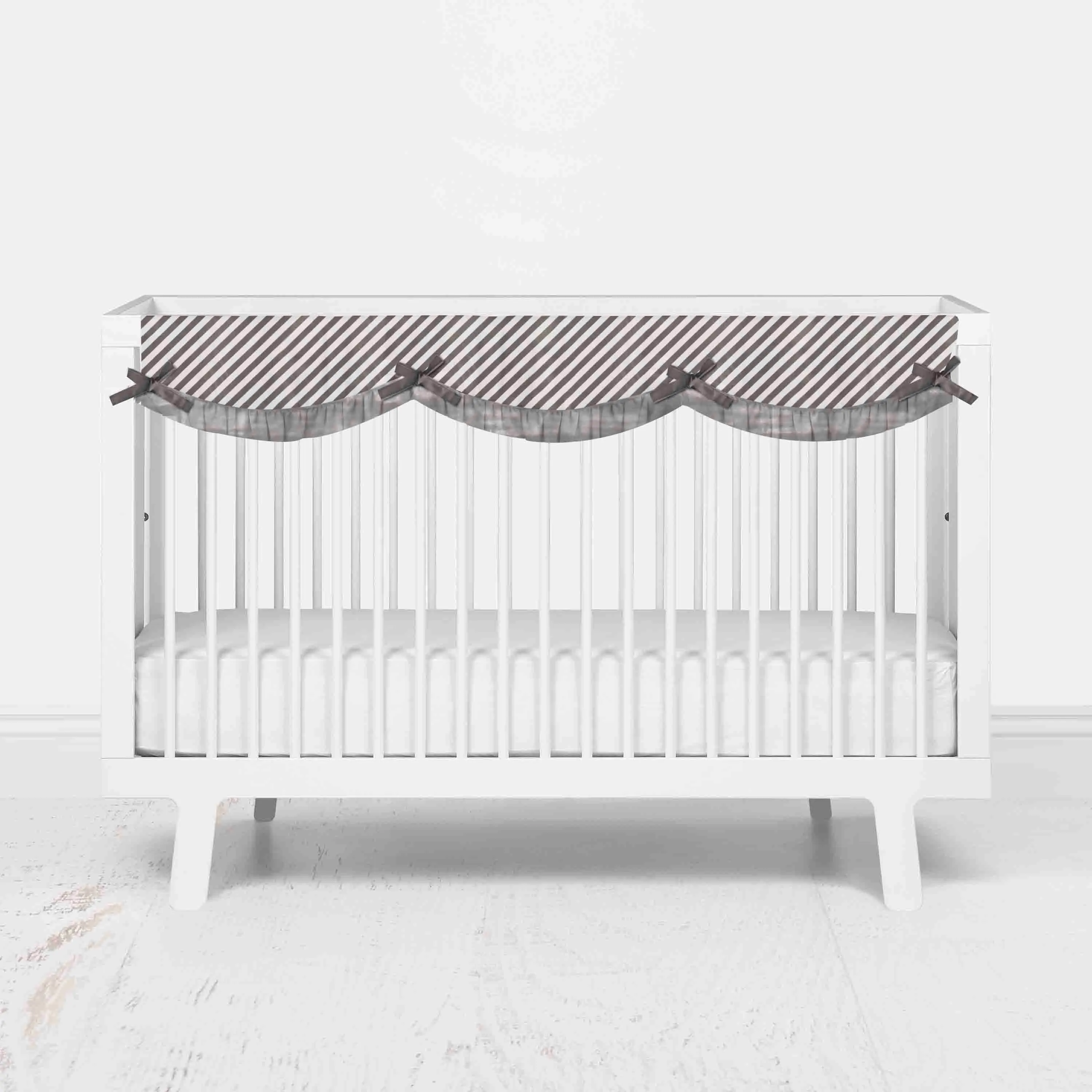 Bacati - Love Aztec 10-Piece Crib Bedding Set with Crib Rail Guard - Grey/Silver Unisex