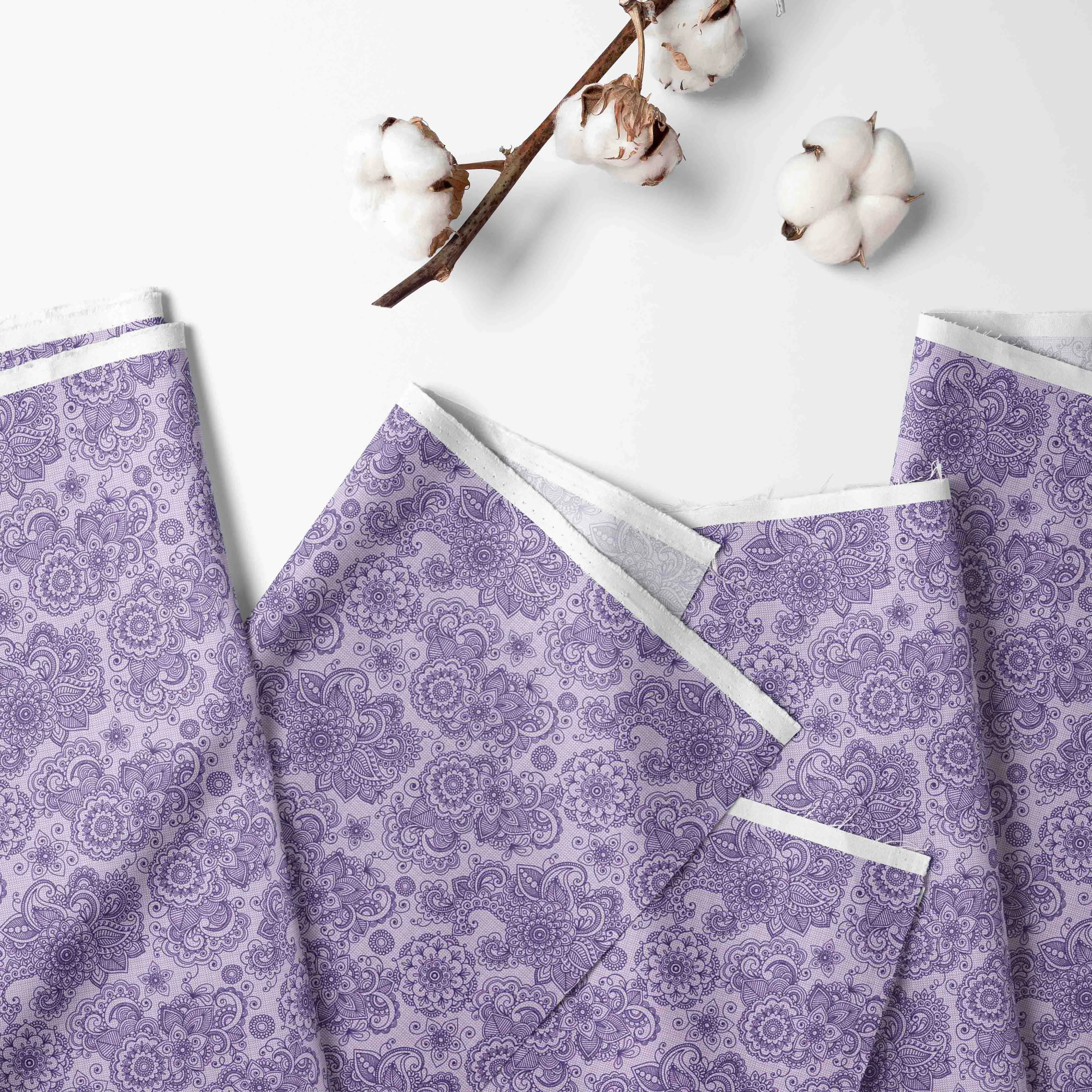 Bacati - Paisley Isabella 10-Piece Crib Bedding Set with Crib Rail Guard - Lilac/Purple/Aqua Girls