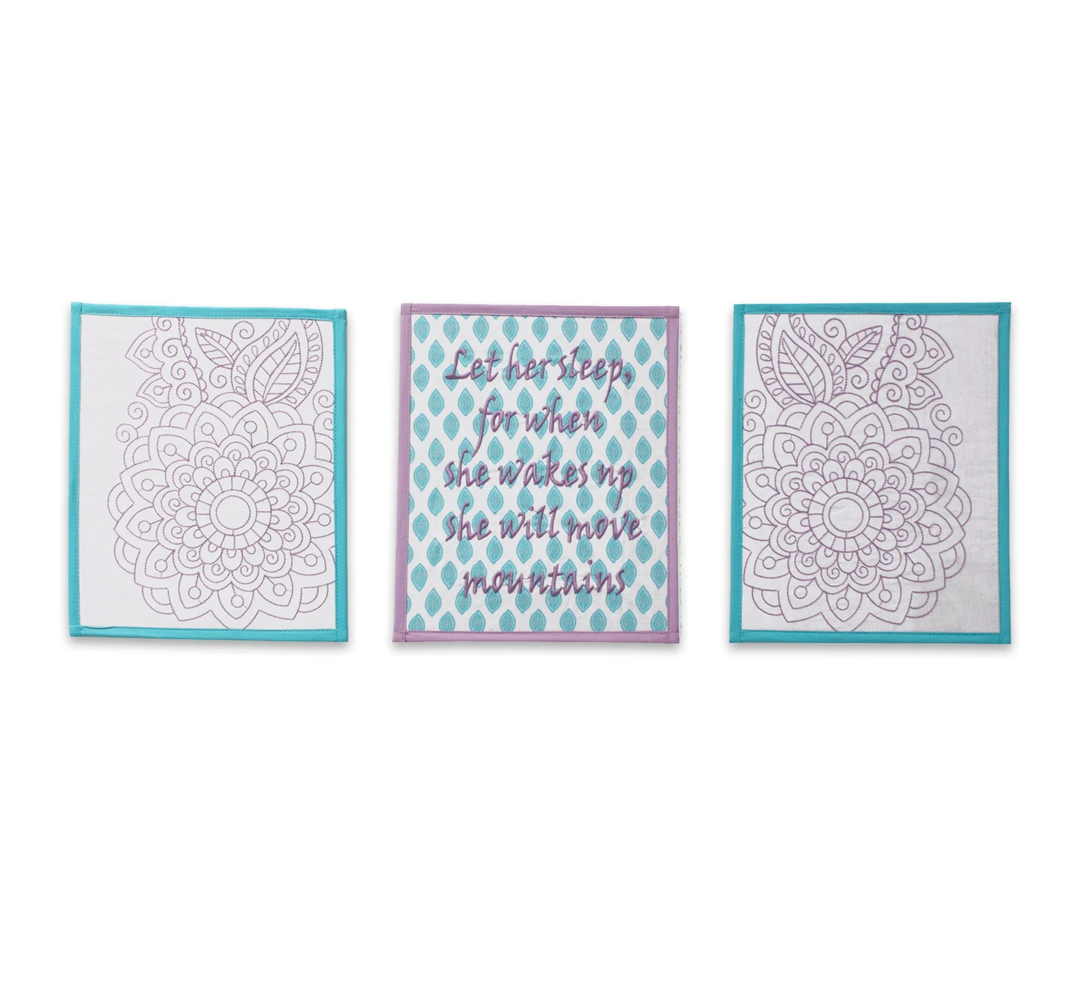 Bacati - Paisley Isabella 10-Piece Crib Bedding Set with Crib Rail Guard - Lilac/Purple/Aqua Girls
