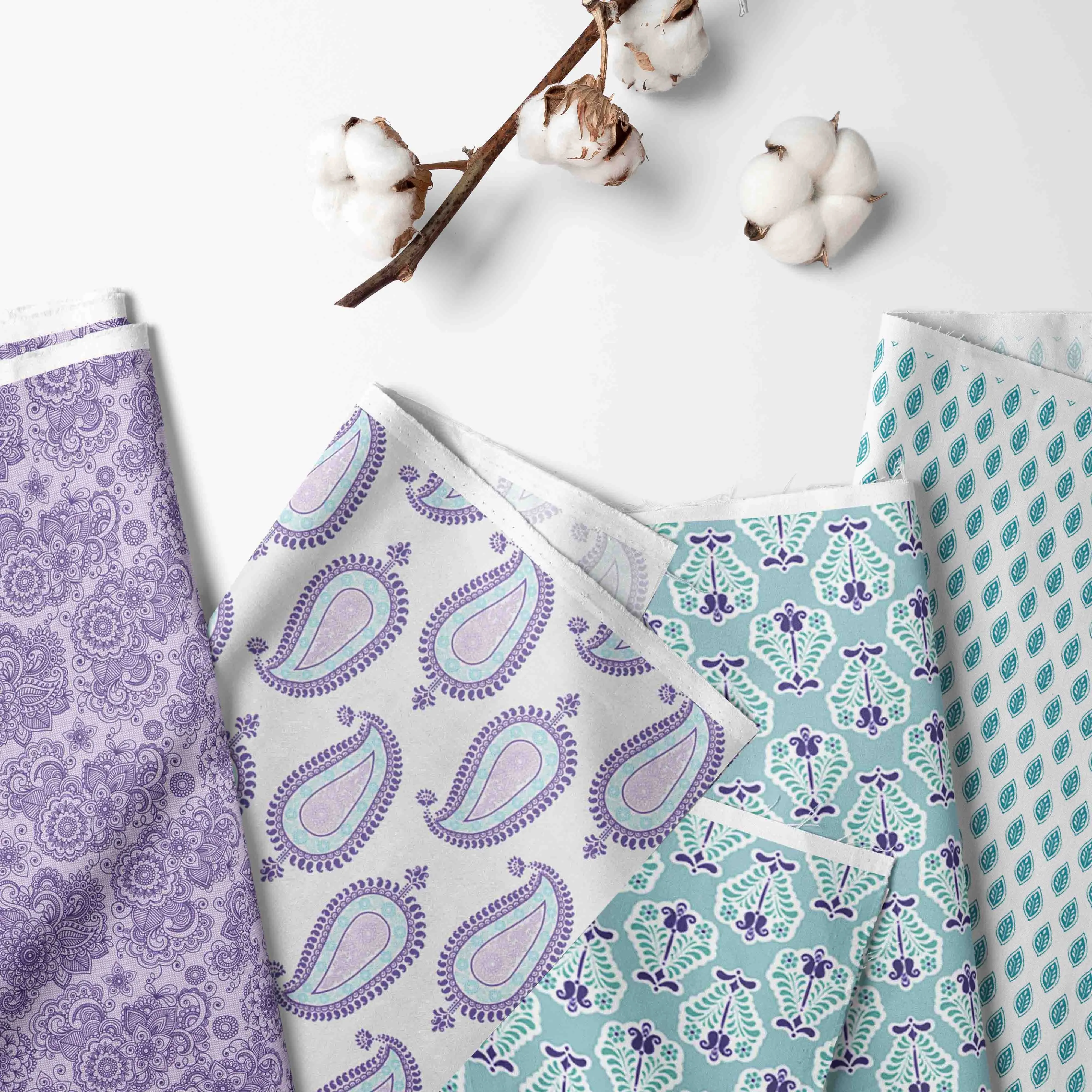 Bacati - Paisley Isabella 3-Piece Crib Bedding Set - Lilac/Purple/Aqua Girls
