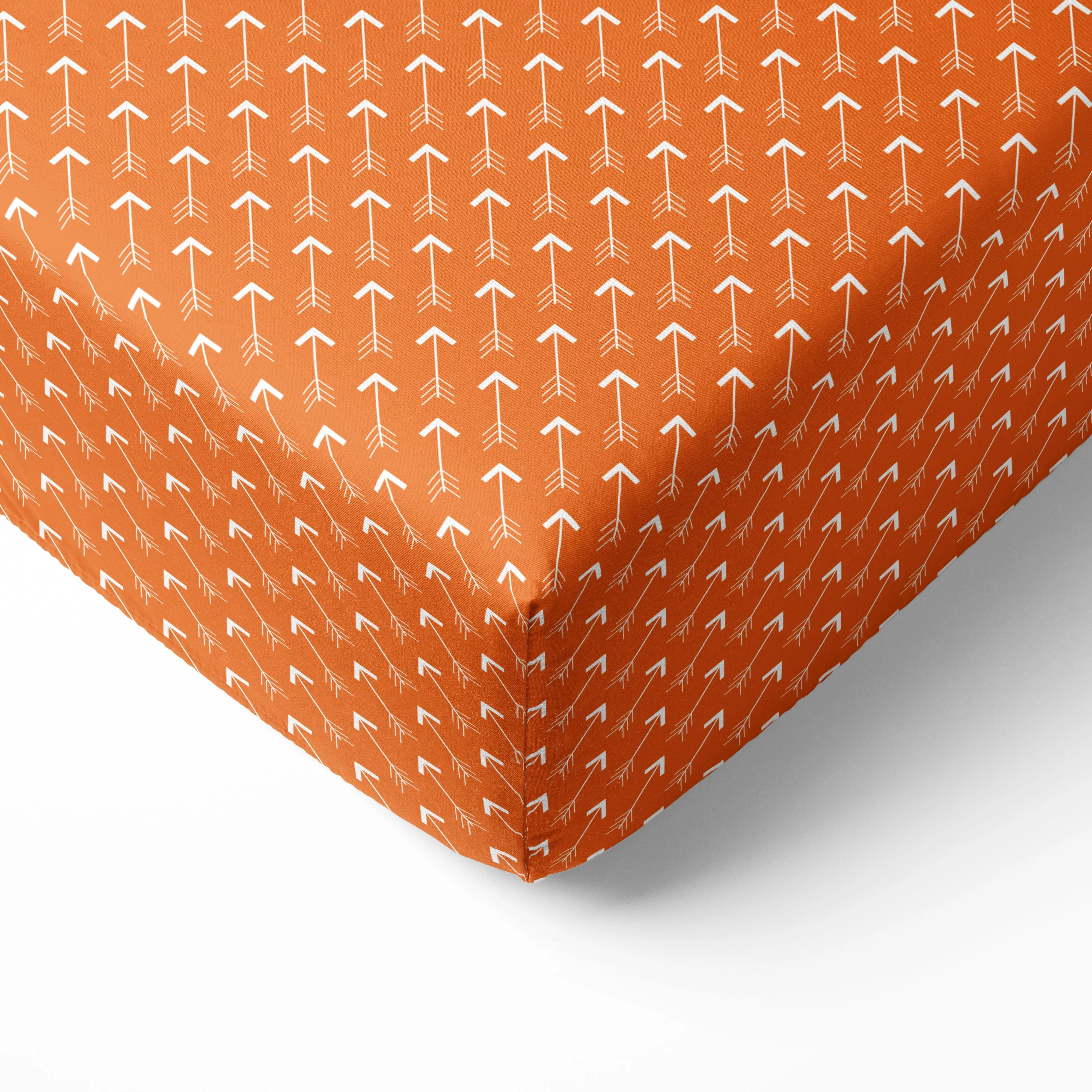 Bacati - Playful Fox 10-Piece Crib Bedding Set with Crib Rail Guard - Orange/Grey Unisex