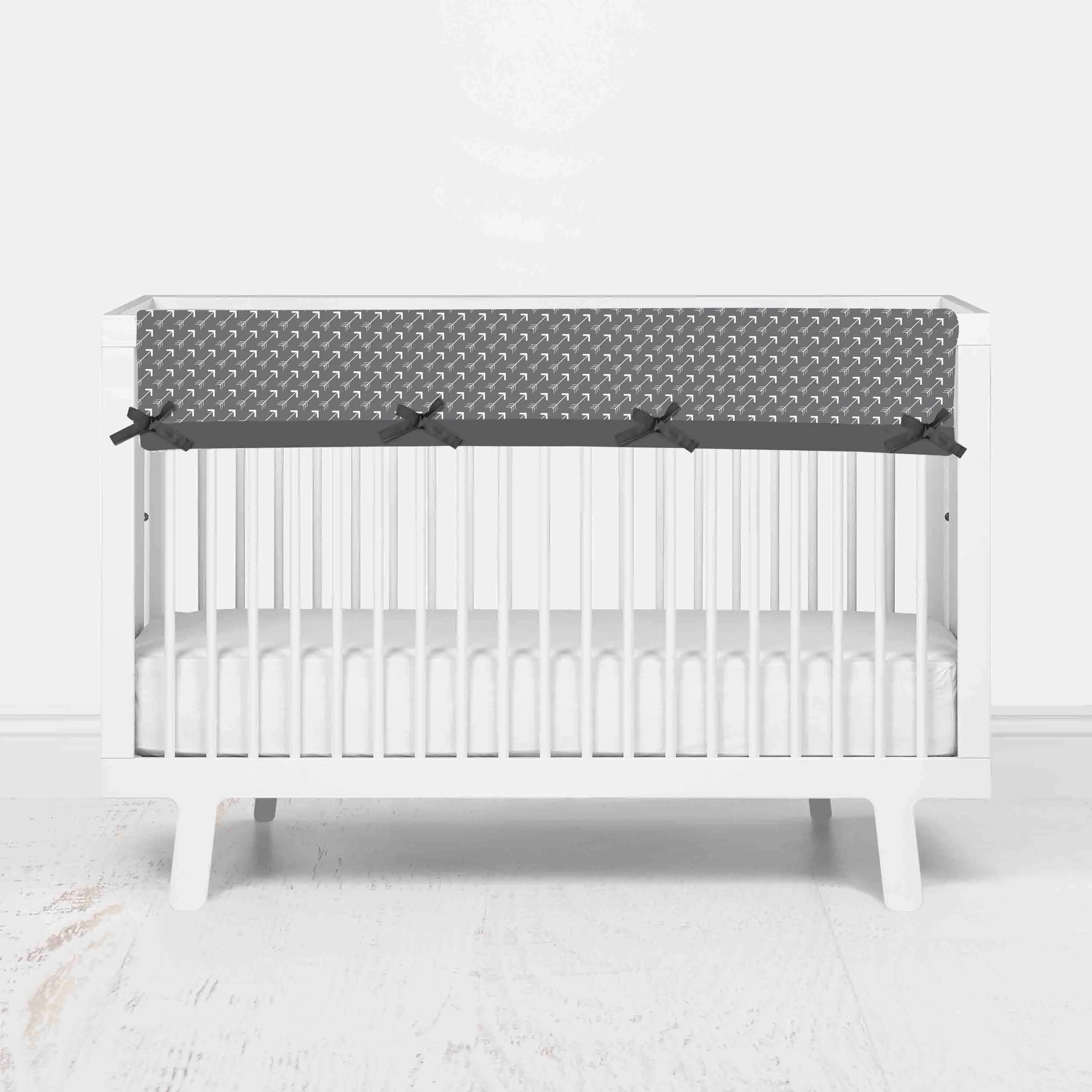 Bacati - Playful Fox 10-Piece Crib Bedding Set with Crib Rail Guard - Orange/Grey Unisex