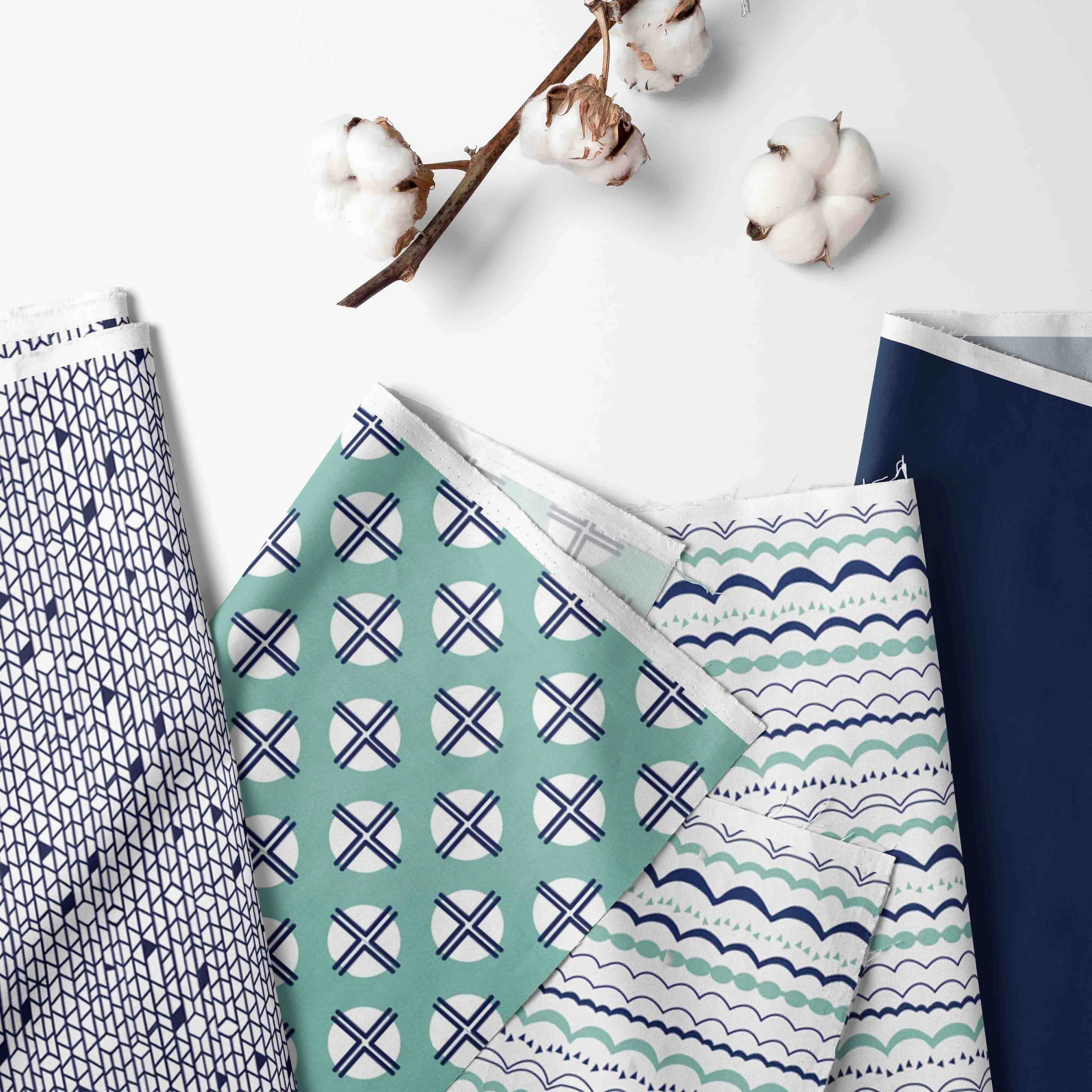 Bacati - Tribal Noah 10-Piece Crib Bedding Set with Two Crib Sheets - Mint/Navy Boys