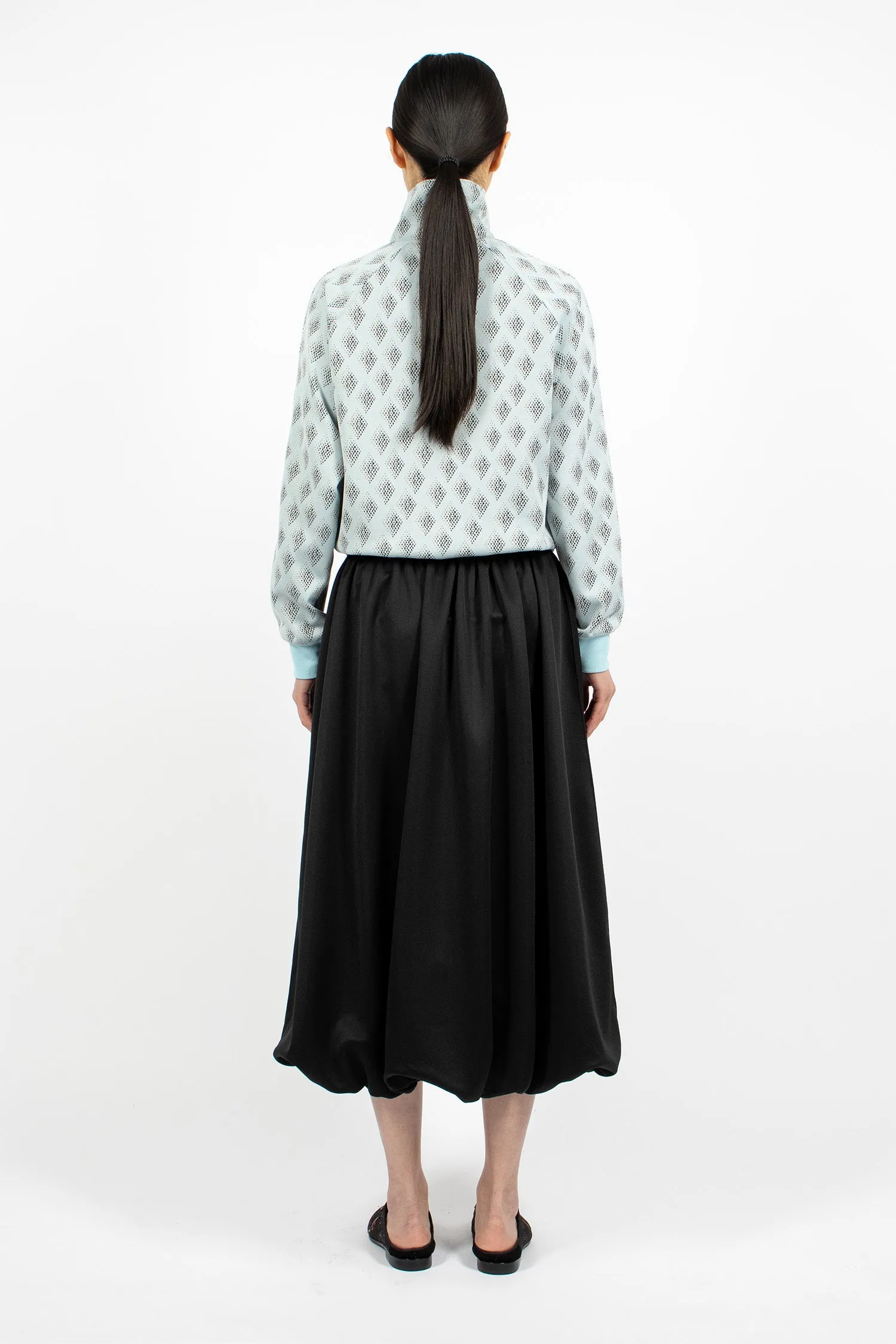 Balloon Track Skirt Black