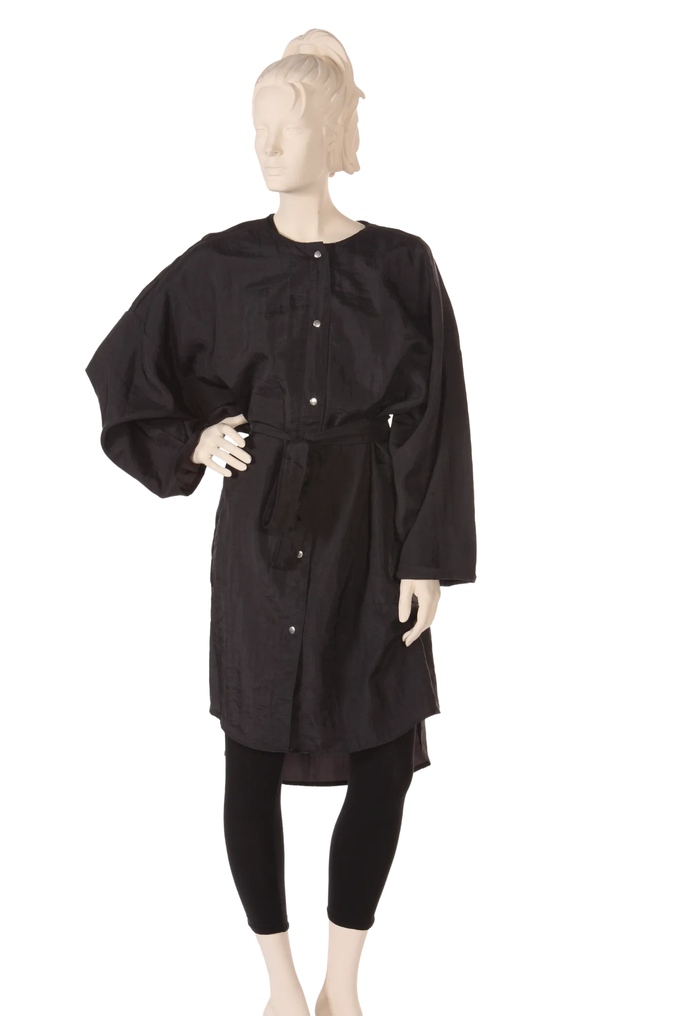 Big Shirt Silkara Iridescent Fabric in Black