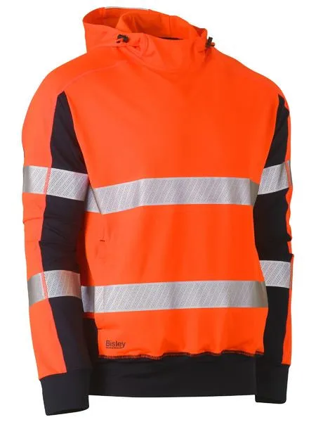 BISLEY Taped Hi Vis Stretchy Fleece Hoodie BK6815T