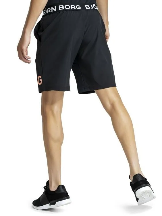 BJORN BORG August Gym Shorts Black with Orange