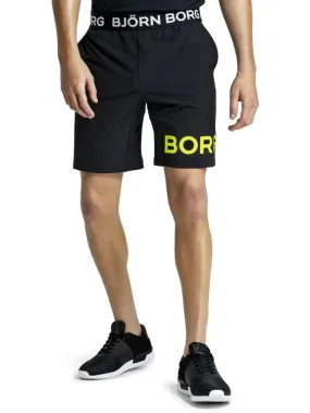 BJORN BORG August Gym Shorts Black with Yellow