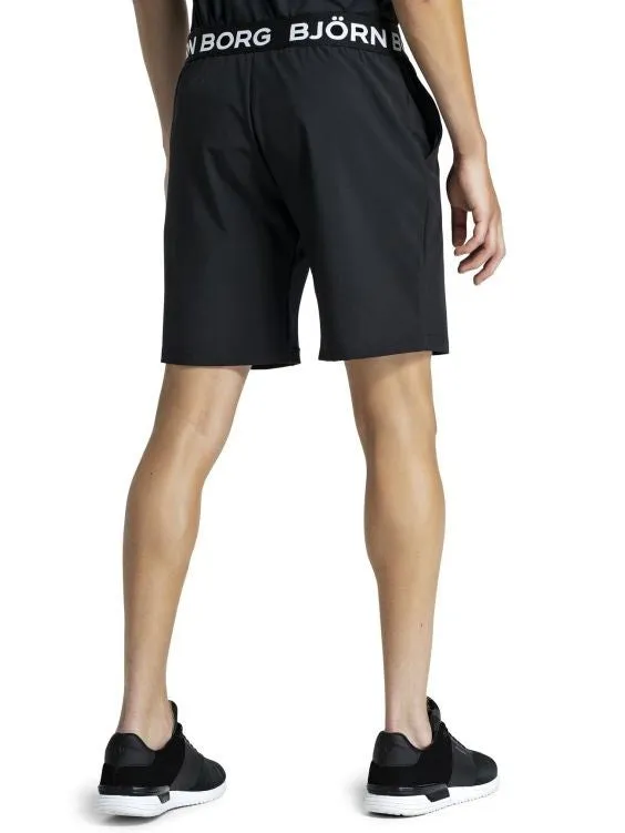 BJORN BORG August Gym Shorts Black with Yellow