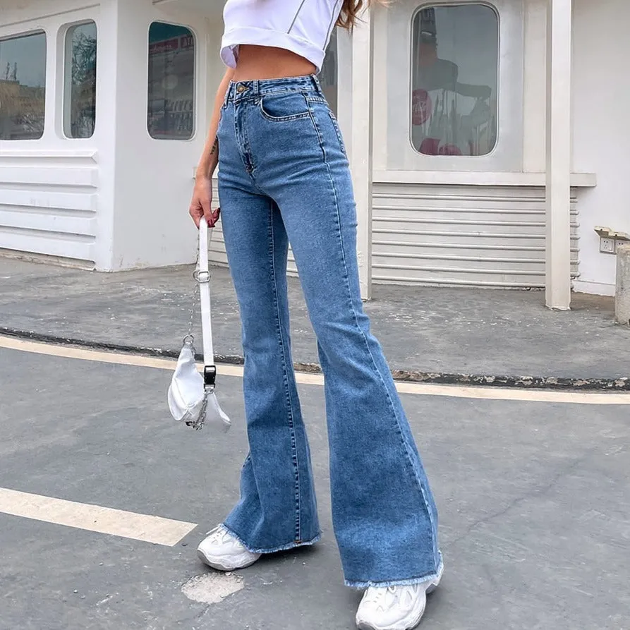Blue Button Fly Denim Jeans