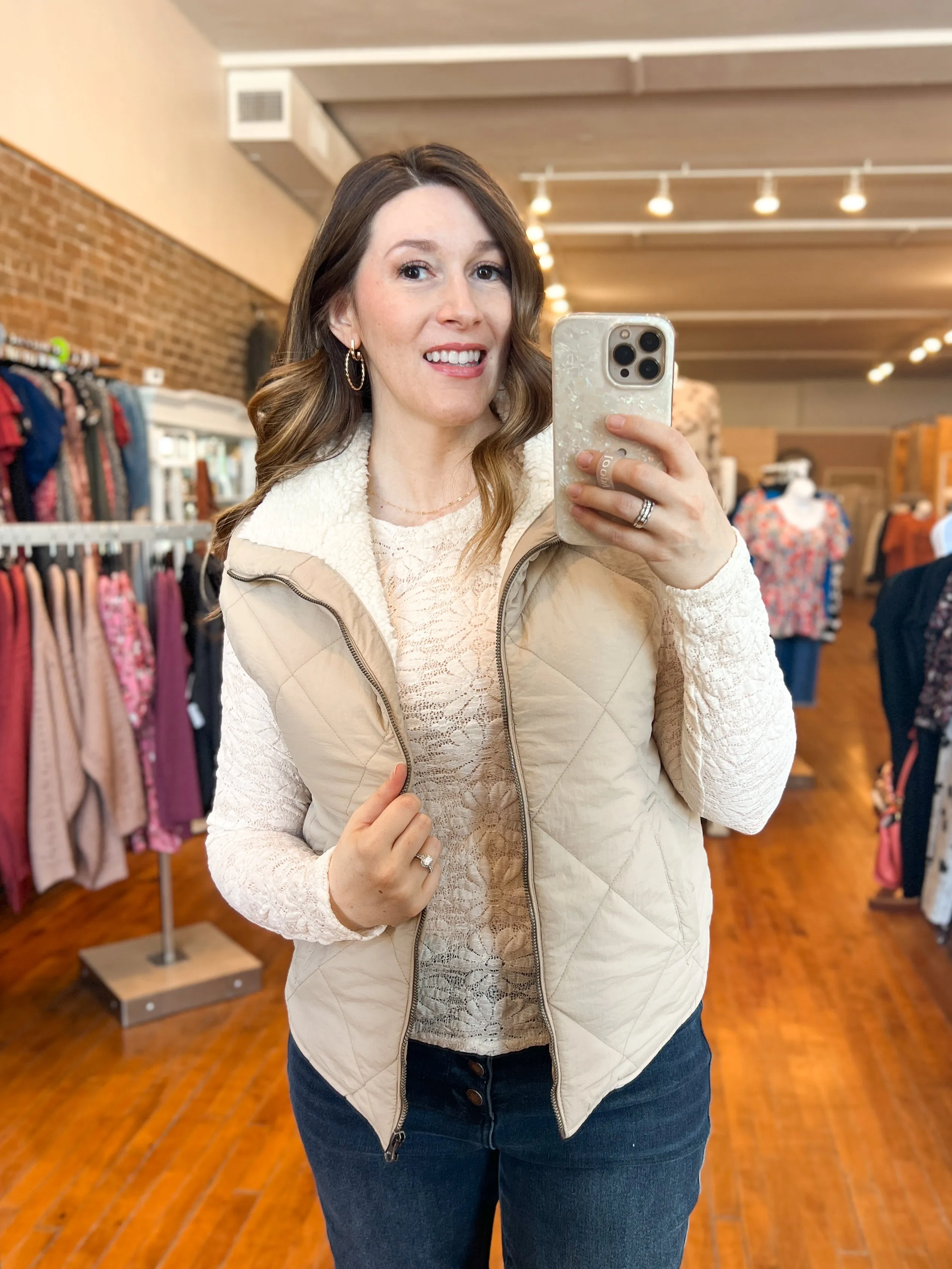 Brooke Fleece-Lined Puffer Vest FINAL SALE