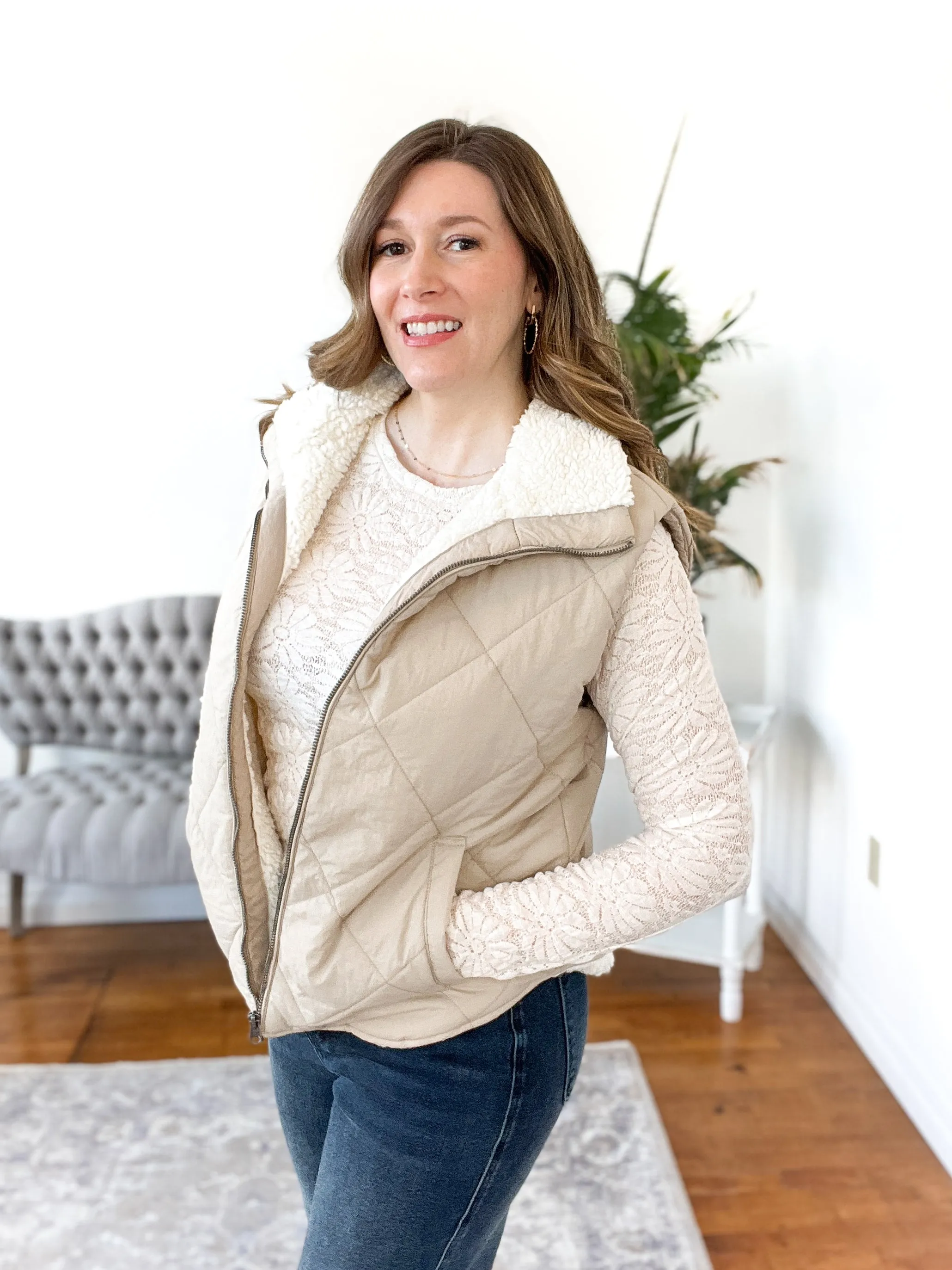 Brooke Fleece-Lined Puffer Vest FINAL SALE