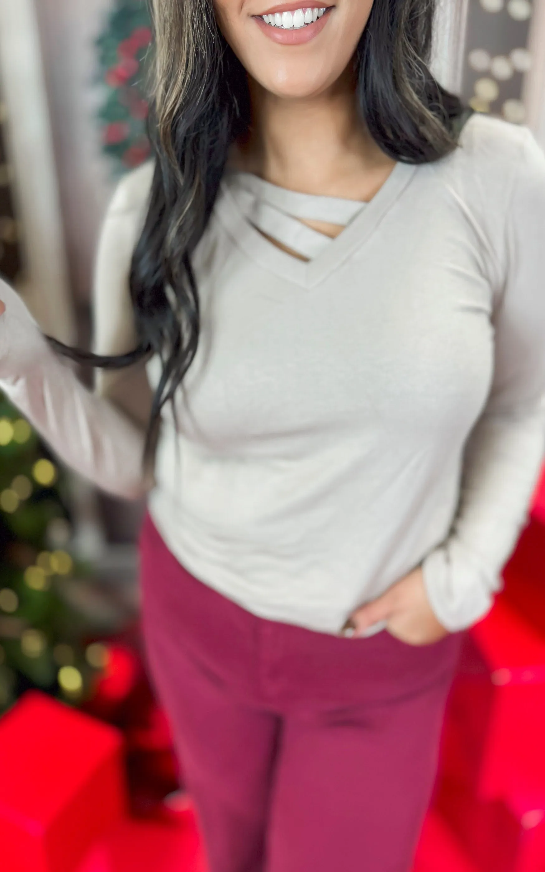 City Chic Long Sleeve Lightweight Top