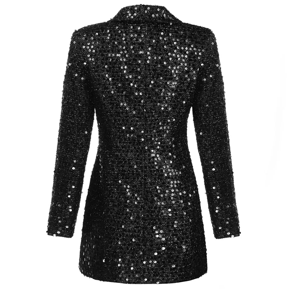 Classic Sequined Black Blazer
