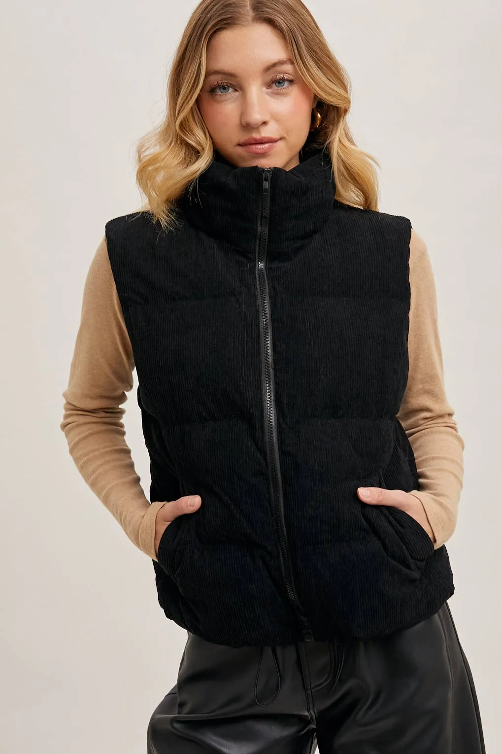 Claudia - Corduroy Puffer Vest