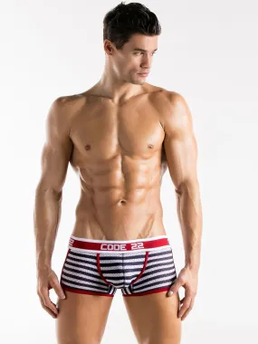 CODE 22 Mesh Pouch Boxer Shorts Nautical Naval Red