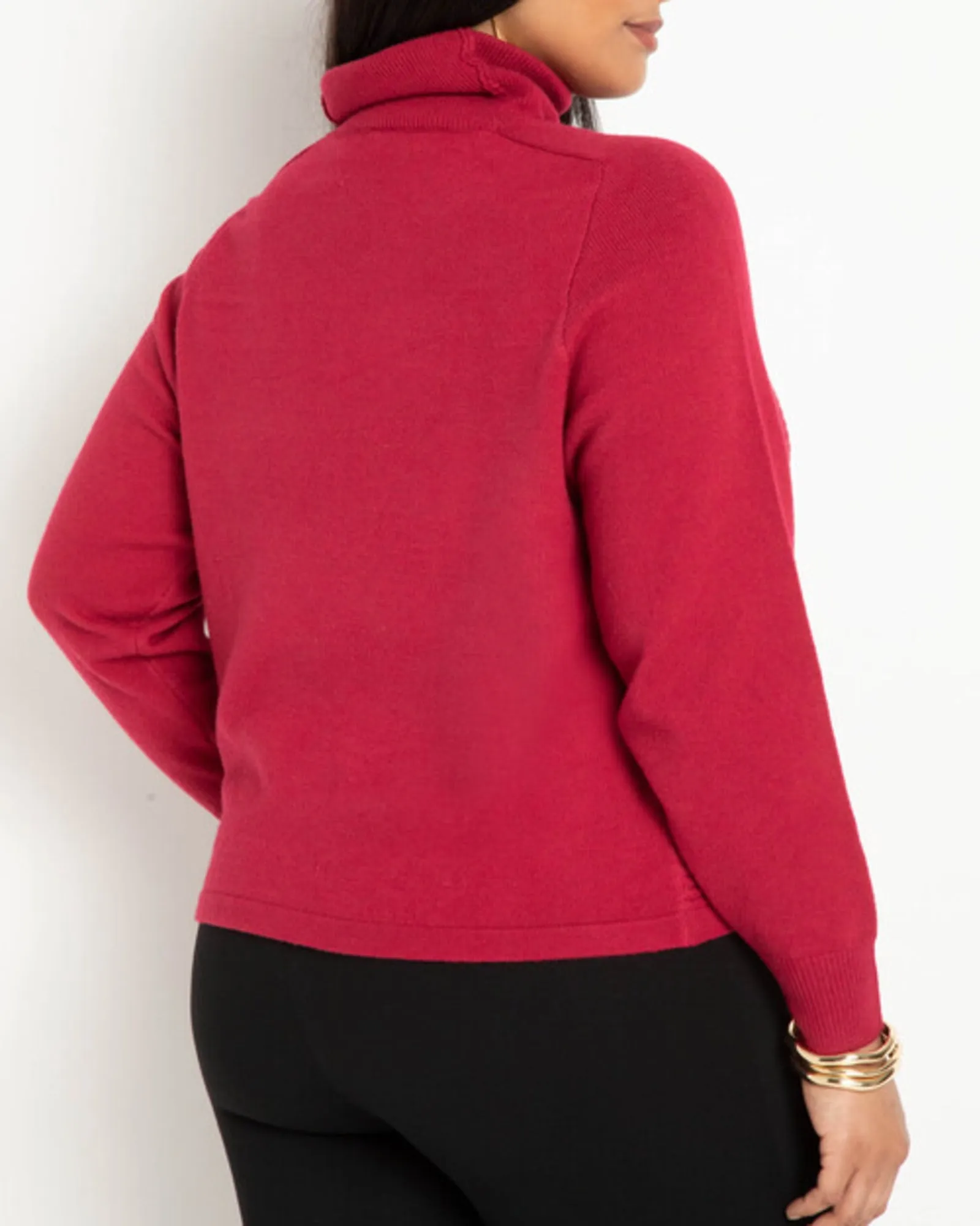 Cosima Relaxed Turtleneck | Biking Red