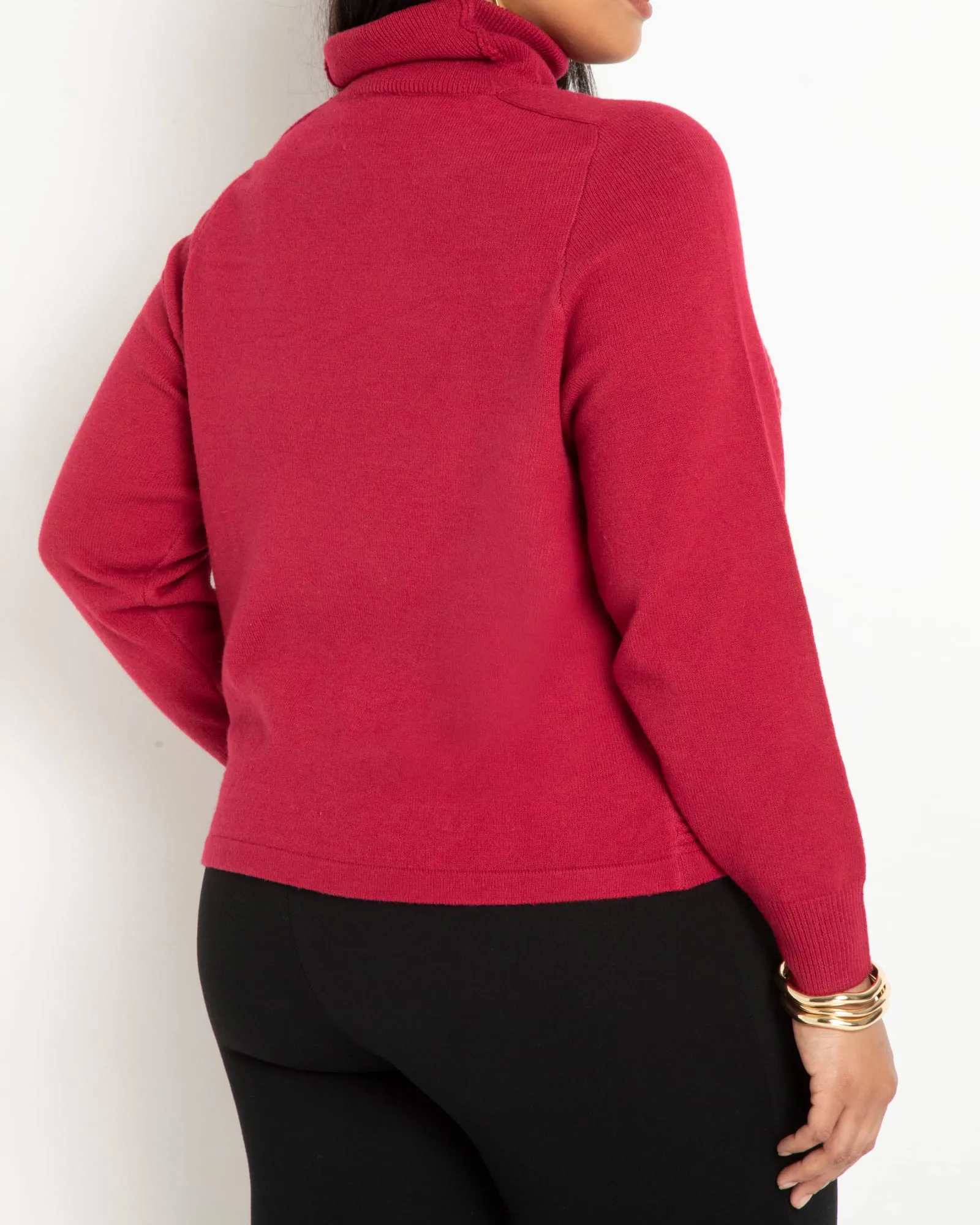 Cosima Relaxed Turtleneck | Biking Red