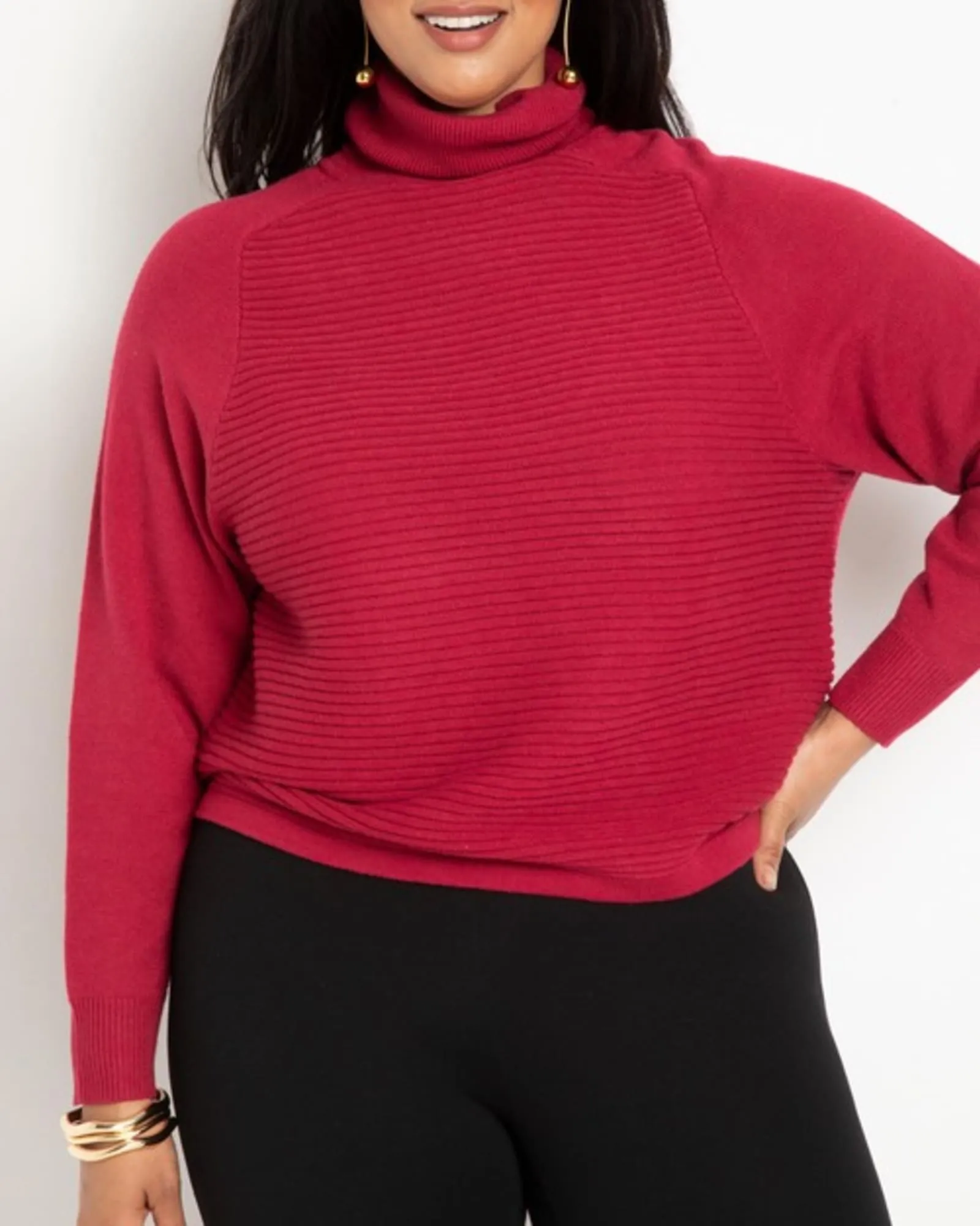 Cosima Relaxed Turtleneck | Biking Red