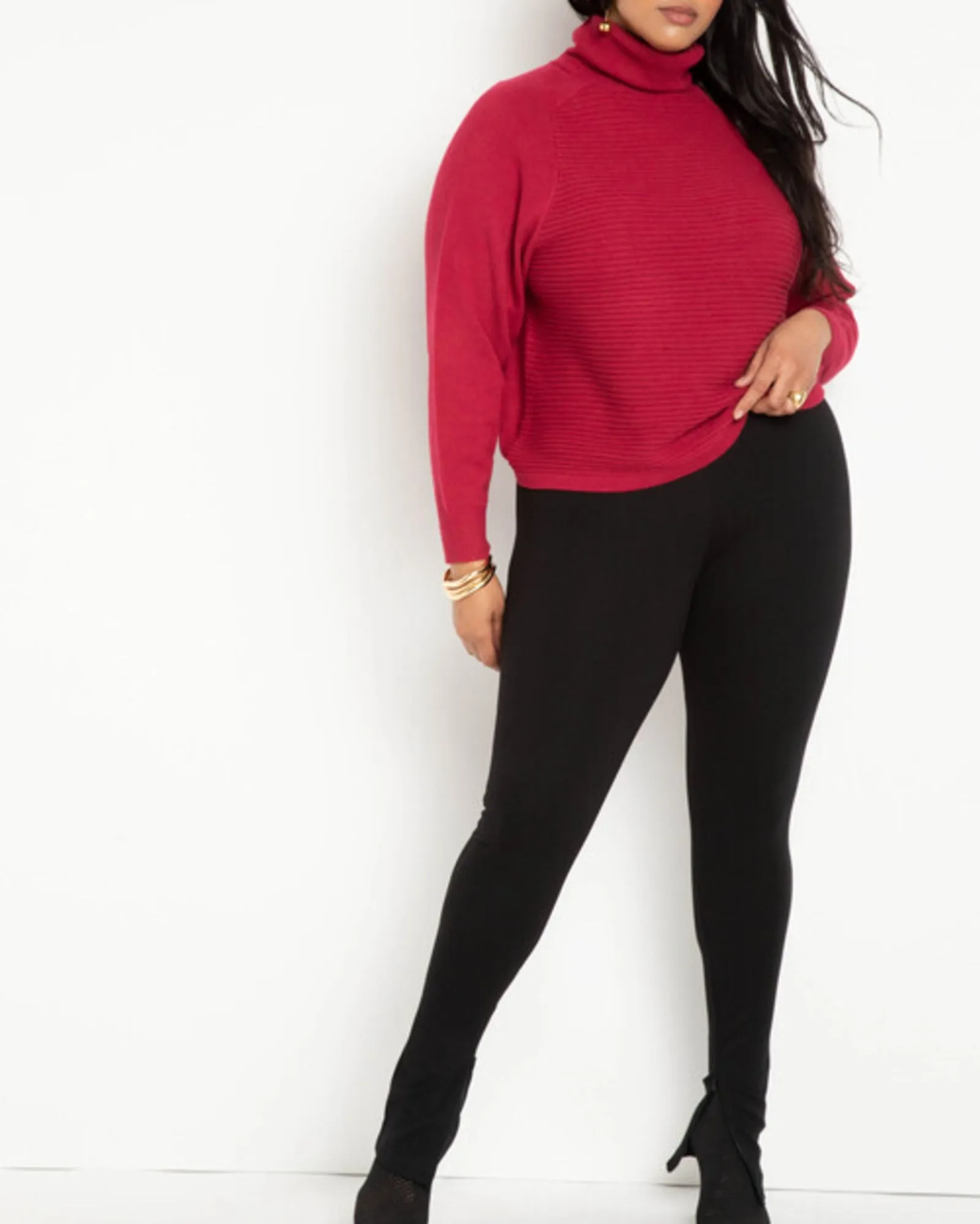 Cosima Relaxed Turtleneck | Biking Red