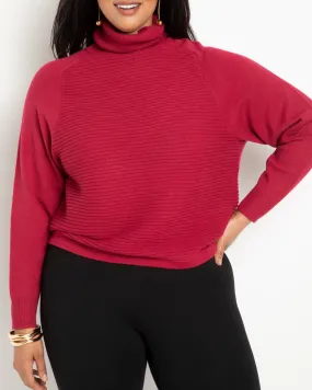 Cosima Relaxed Turtleneck | Biking Red