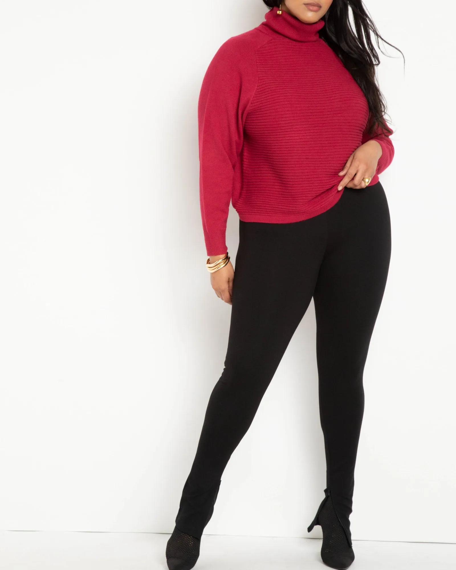 Cosima Relaxed Turtleneck | Biking Red