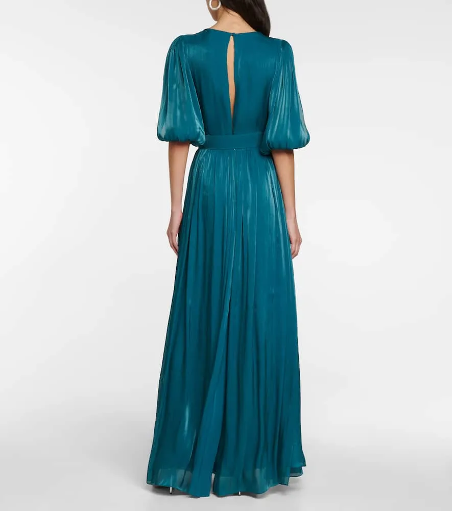 Costarellos Brennie iridescent georgette gown