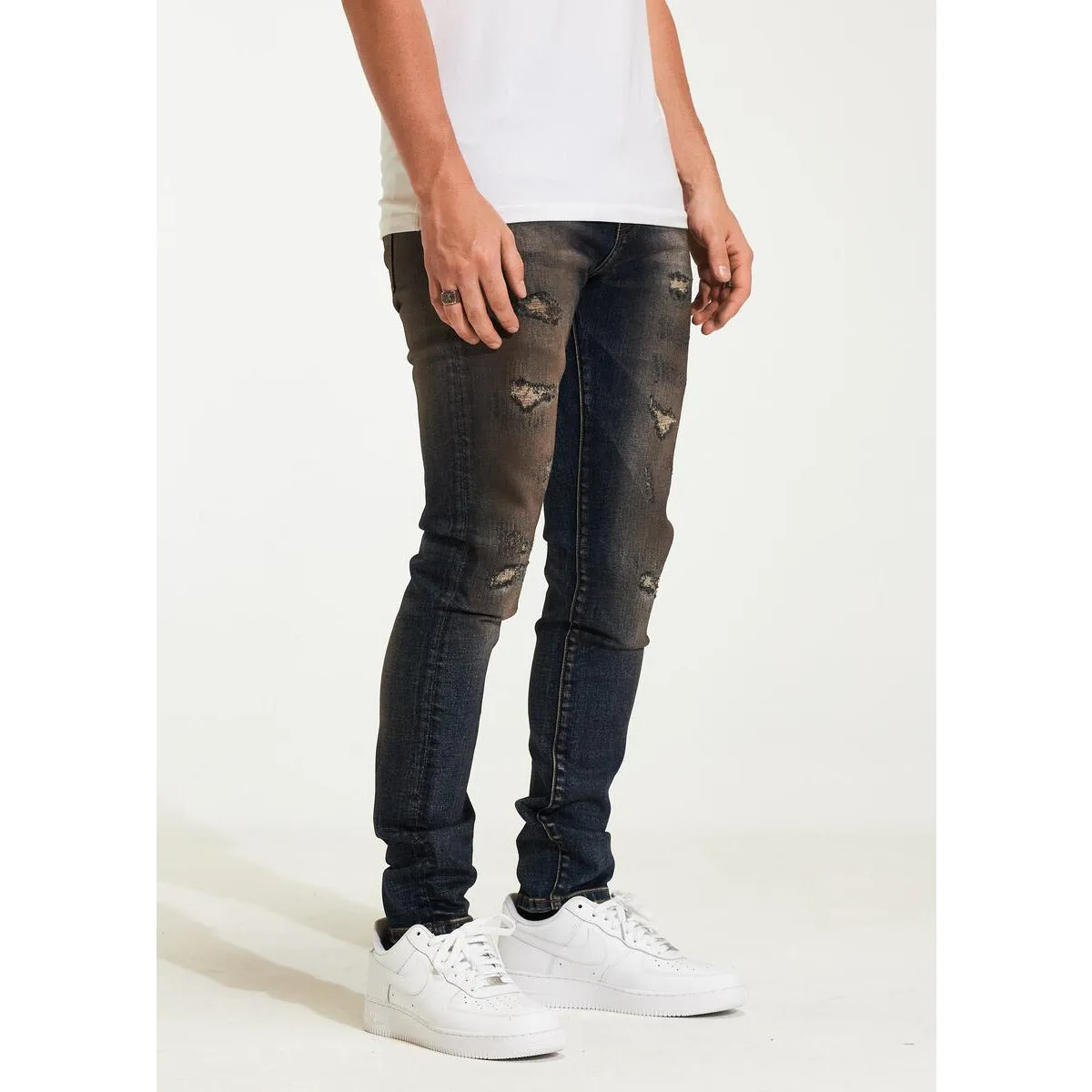 Crysp Denim Atlantic Black Wash Ripped Jeans (CRYH22-203)