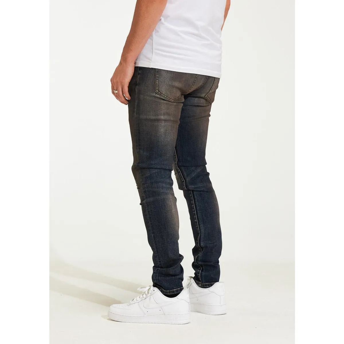 Crysp Denim Atlantic Black Wash Ripped Jeans (CRYH22-203)