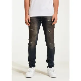 Crysp Denim Atlantic Black Wash Ripped Jeans (CRYH22-203)