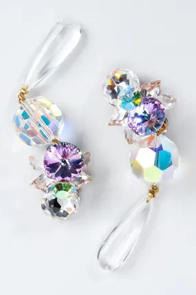 Crystal Icicle Teardrop Earrings