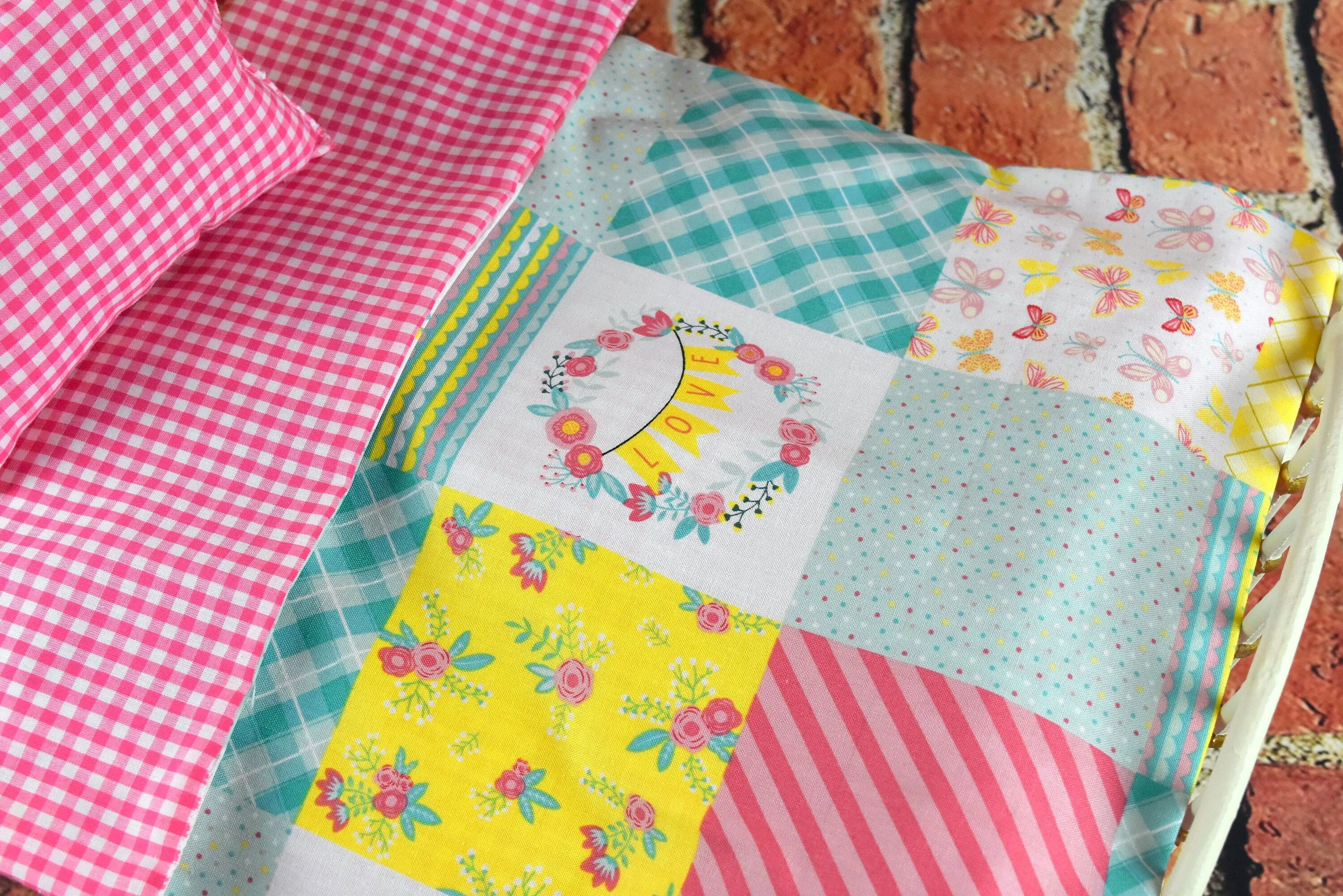 Doll Bedding and Mattress Set for 18 in and 20 in Baby Dolls in Pink